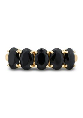 Belk  Co Onyx Ring in 10K Yellow Gold