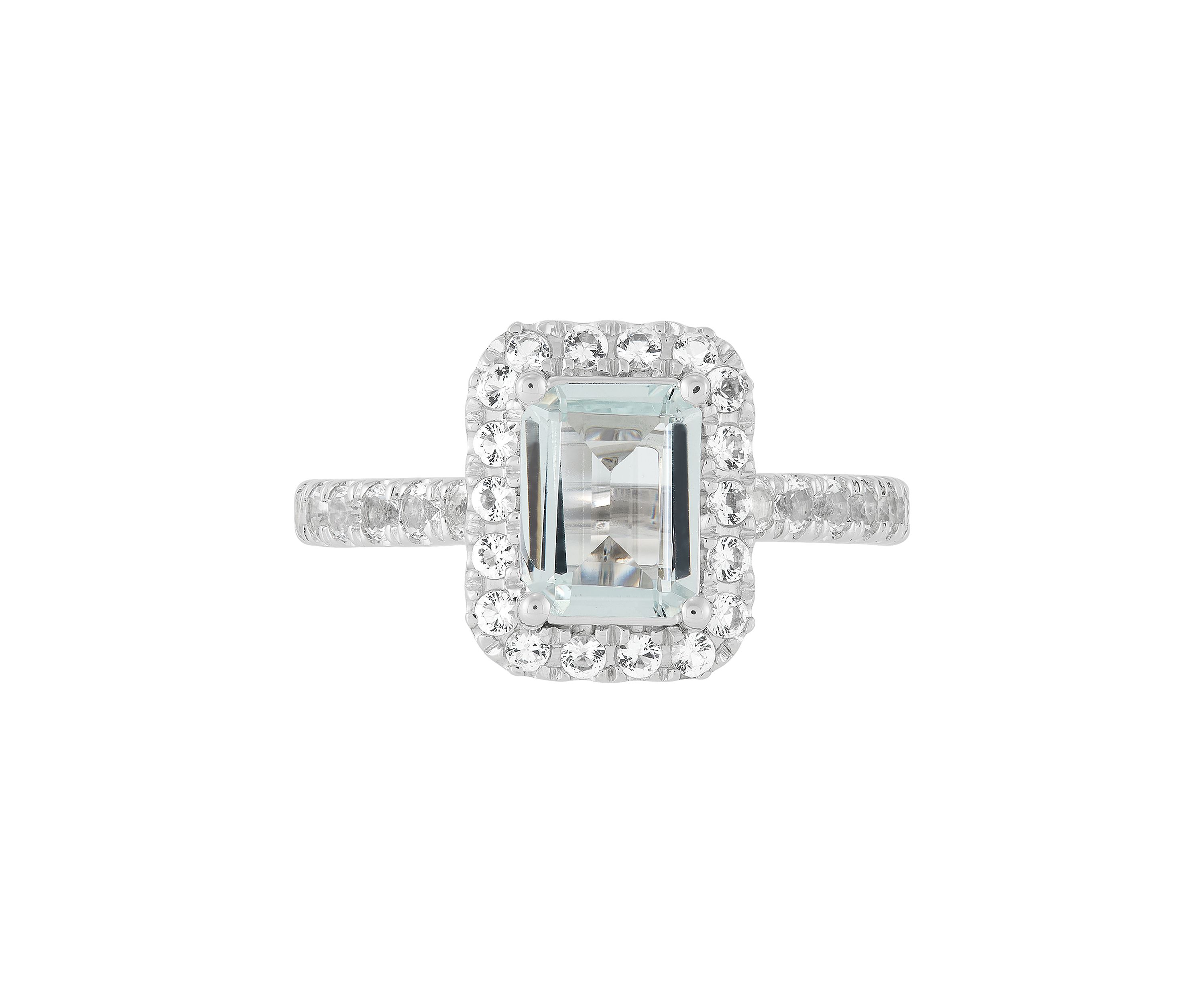 Lab Created Created White Sapphire Ring in Sterling Silver