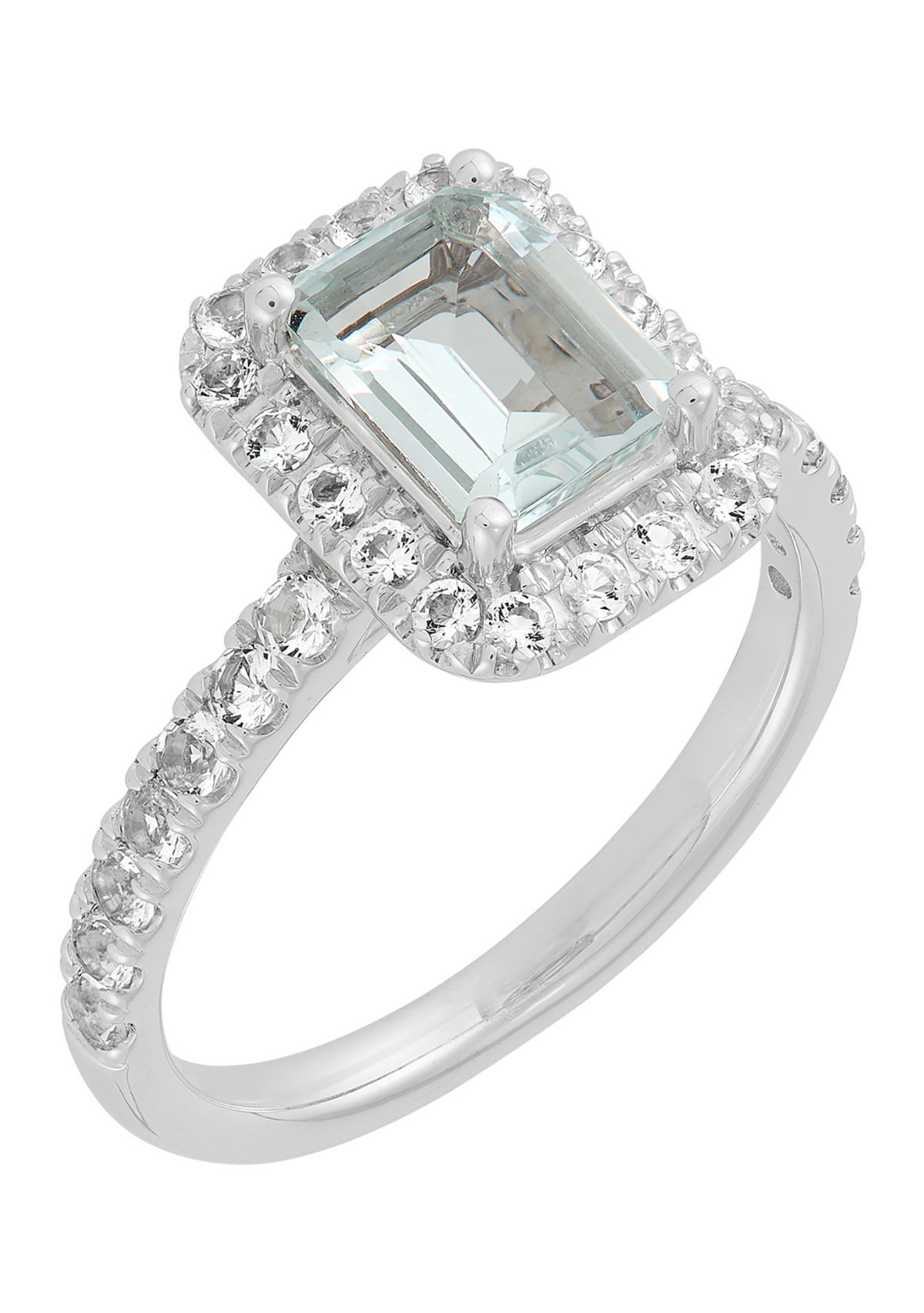 Lab Created Created White Sapphire Ring in Sterling Silver