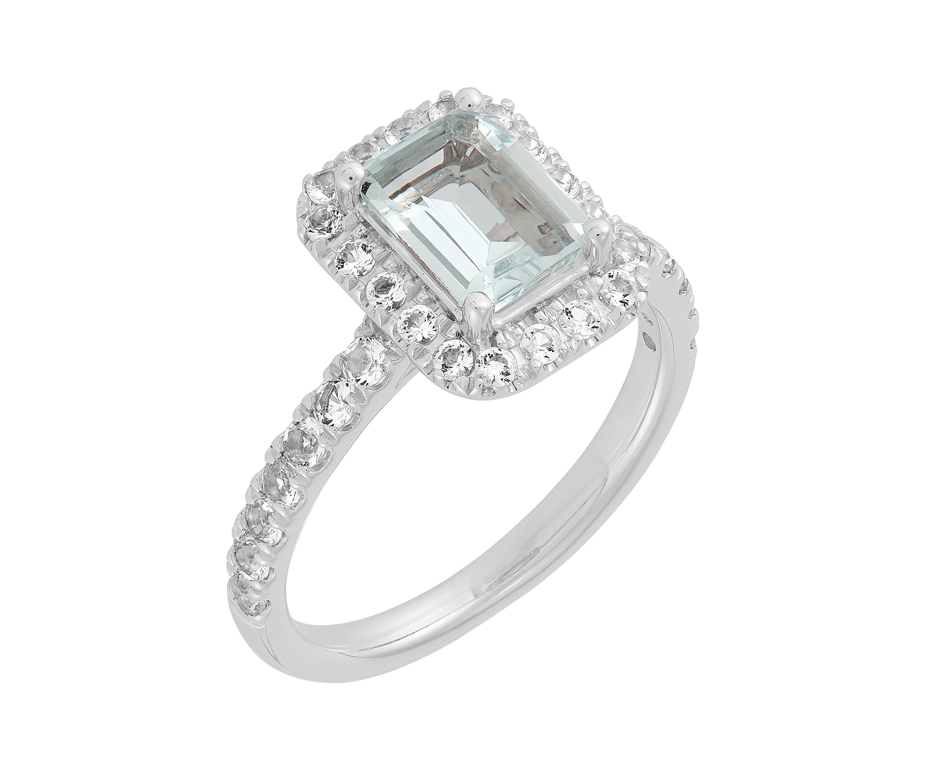 Lab Created Created White Sapphire Ring in Sterling Silver