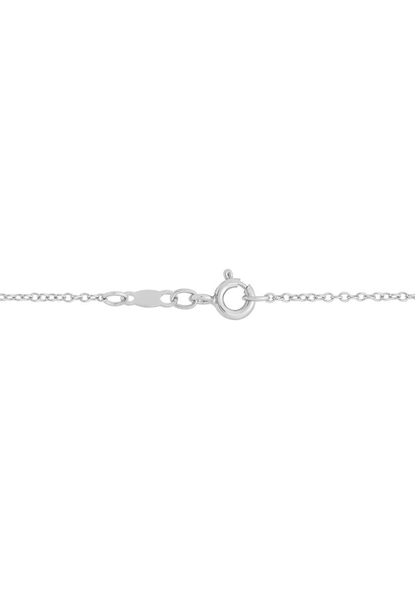 1/10 ct. t.w. Diamond and Created Pink Sapphire Heart Pendant Necklace with 18" Cable Chain in Sterling Silver