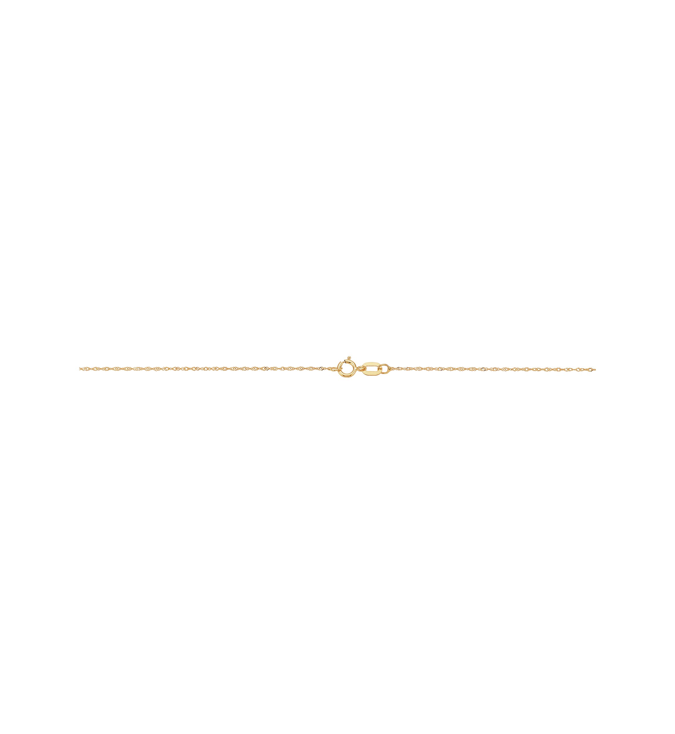 1/8 ct. t.w. Emerald and Diamond Pendant Necklace with 18 Singapore Chain in 10K Yellow Gold