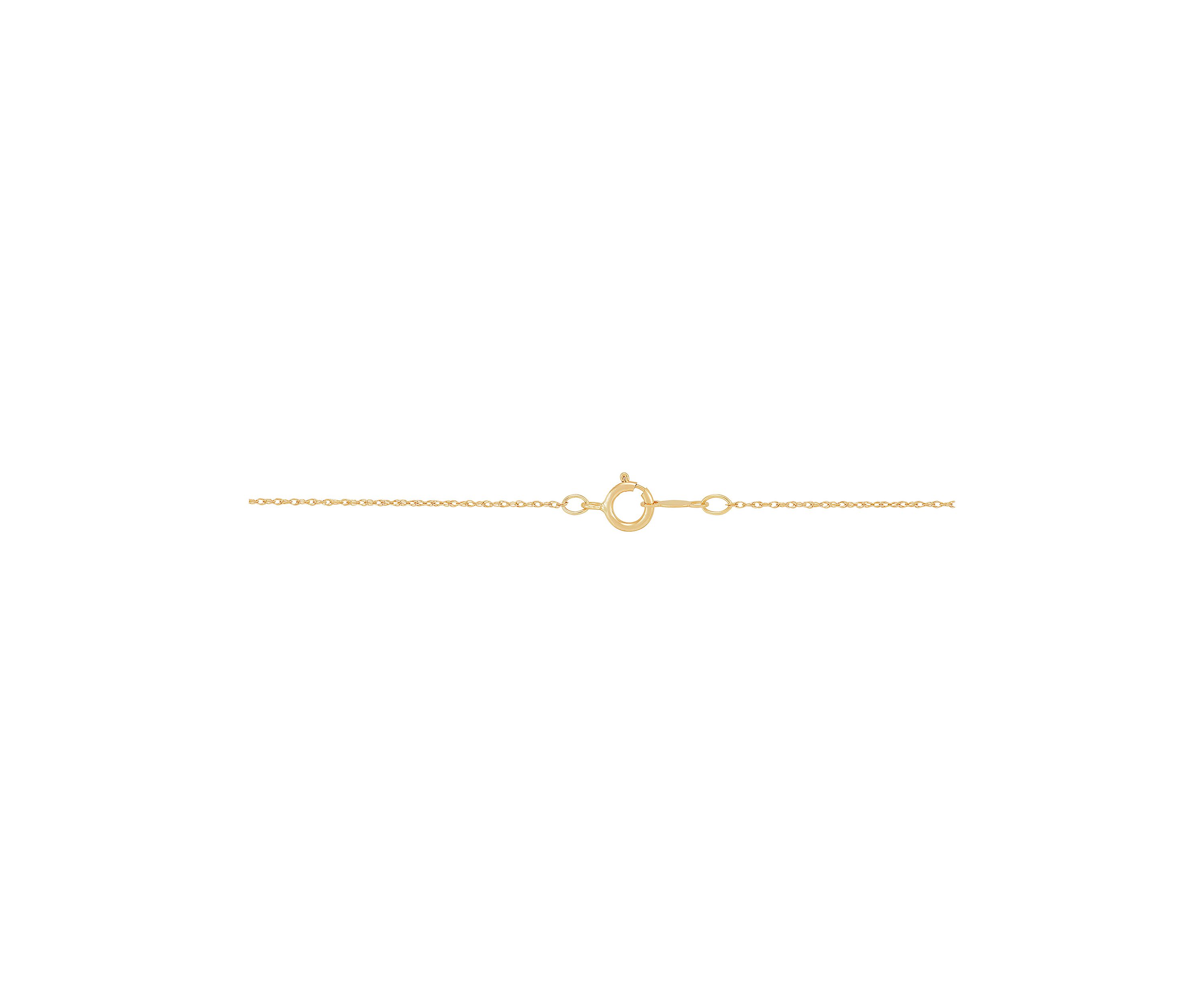 Round Natural Jade Pendant with 18" Rope Chain in 10K Yellow Gold