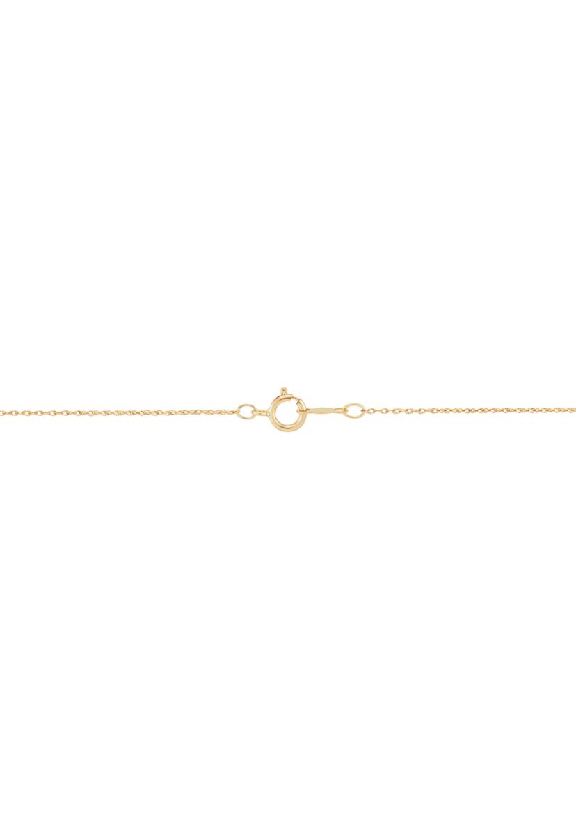 Natural Jade Circle Pendant Necklace with 18" Rope Chain in 10K Yellow Gold