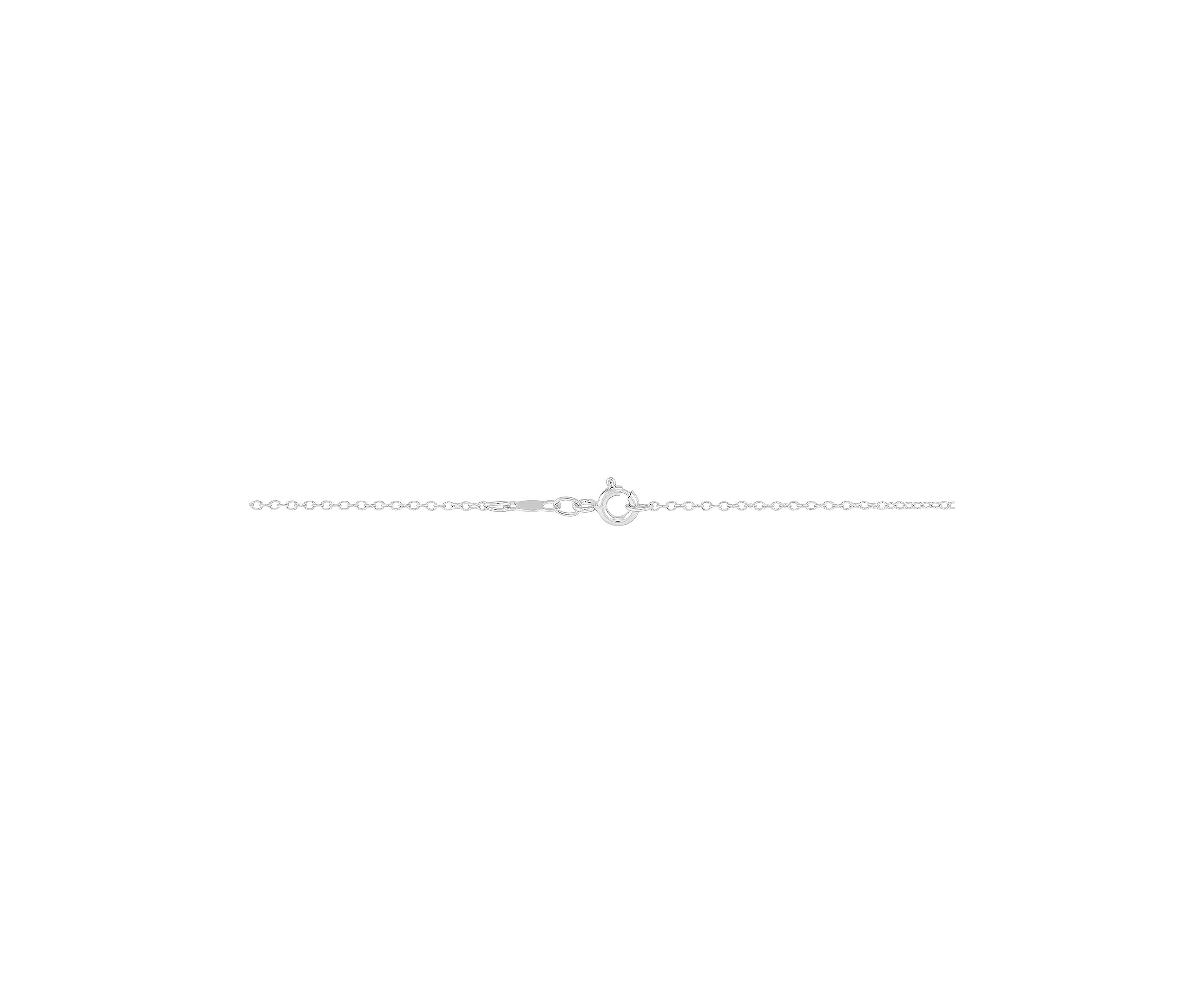 Lab Grown White Sapphire and Diamond Accent Heart Pendant with 18" Cable Chain in Sterling Silver
