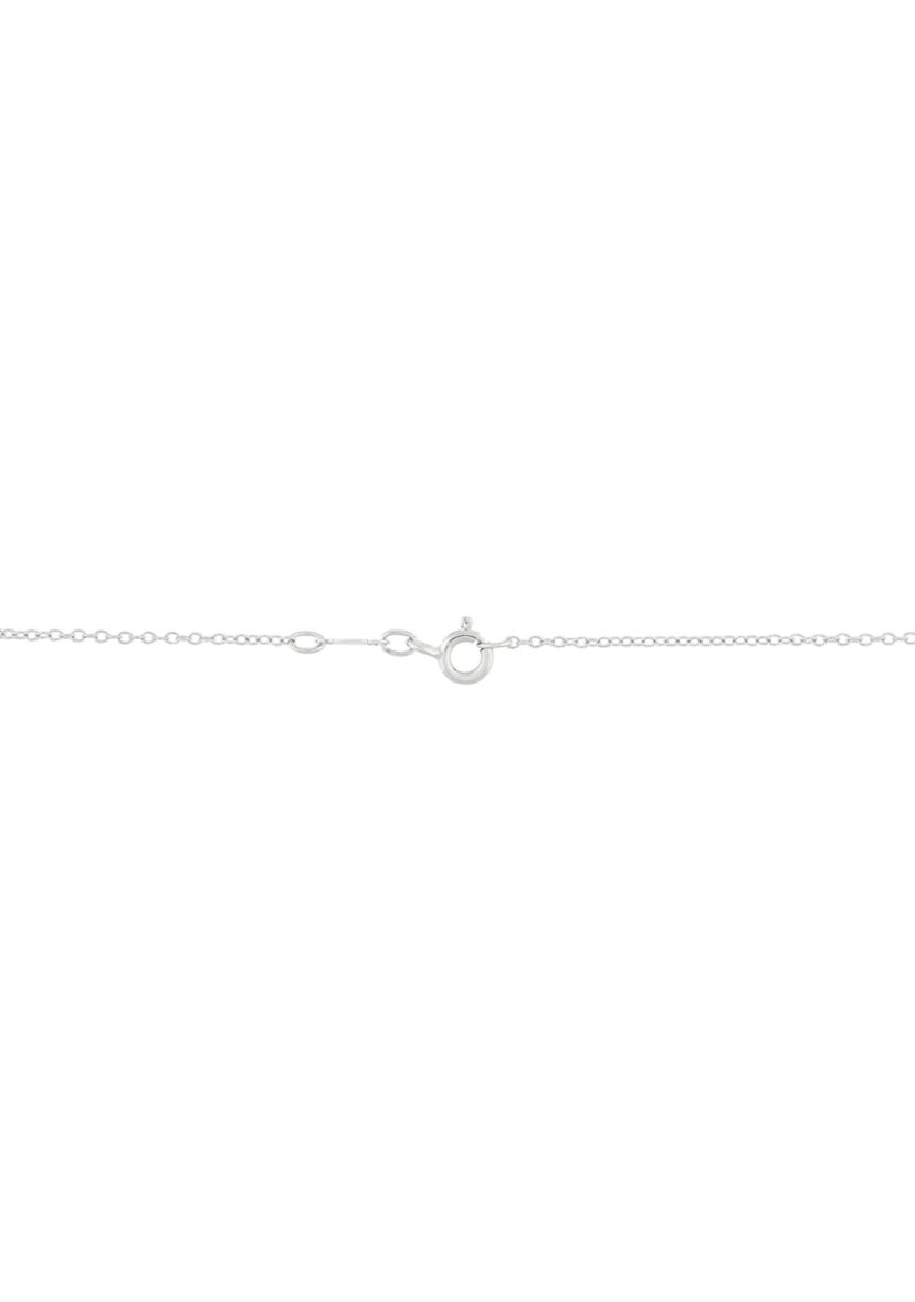Lab Created Opal Cross Pendant Necklace with 18" Box Chain in 10K White Gold