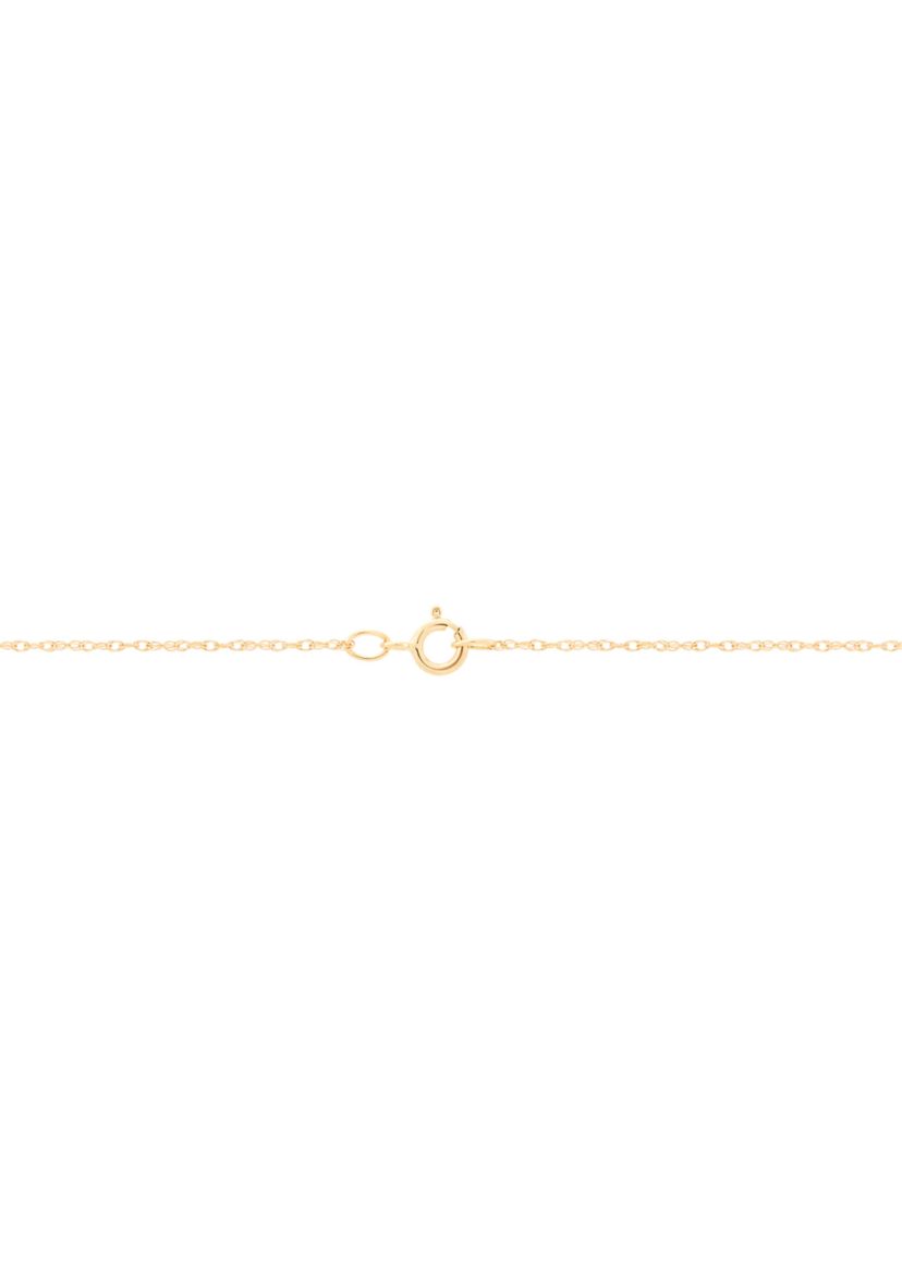 Onyx and Diamond Accent Flower Pendant with 18" Rope Chain in 10K Yelow Gold