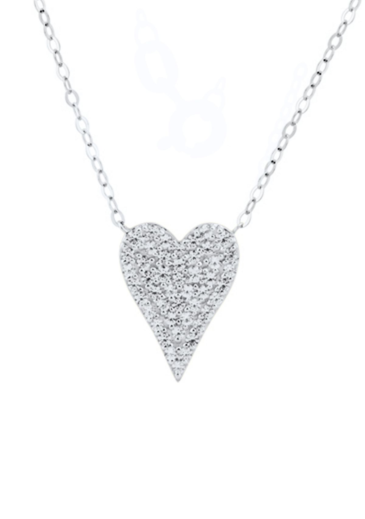 Lab Created White Sapphire Necklace in Sterling Silver