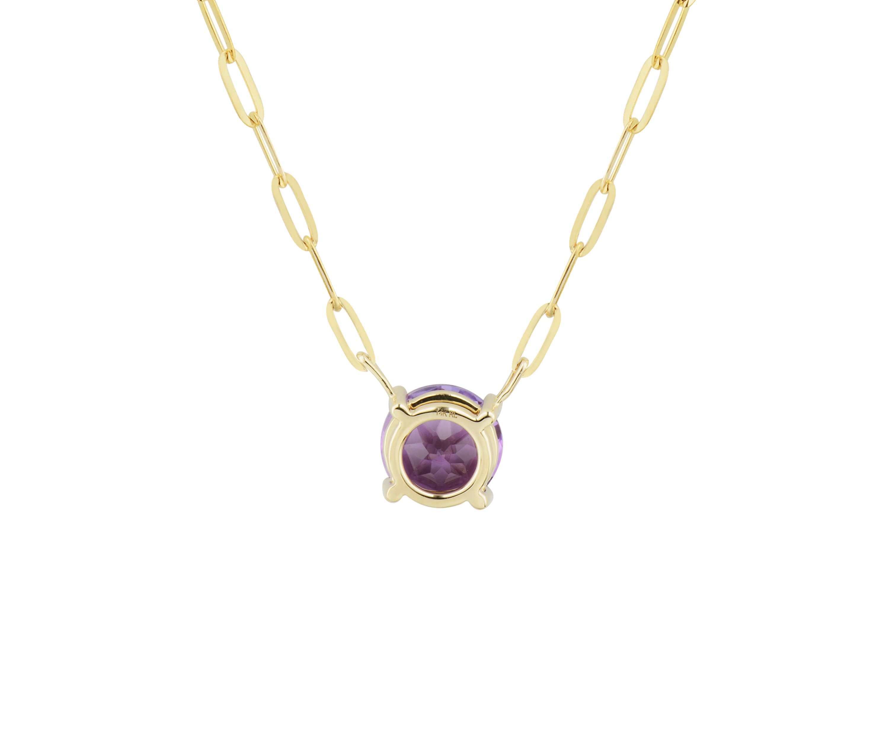 Amethyst Necklace in 10K Yellow Gold