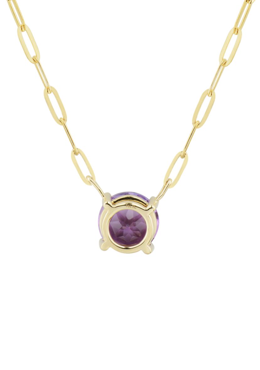 Amethyst Necklace in 10K Yellow Gold