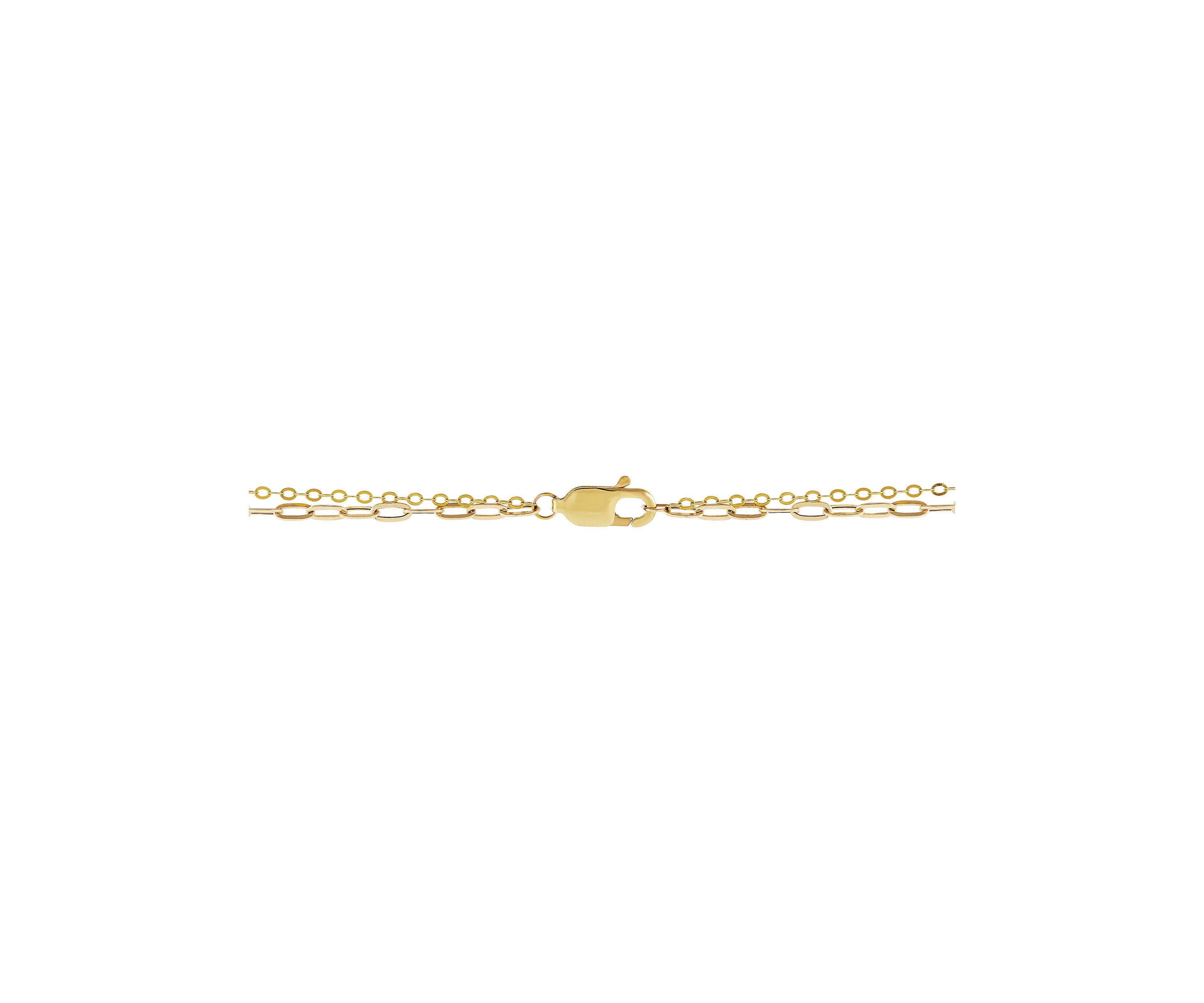 1/10 ct. t.w. Diamond and Swiss Blue Topaz Double Row Necklace in 10K Yellow Gold