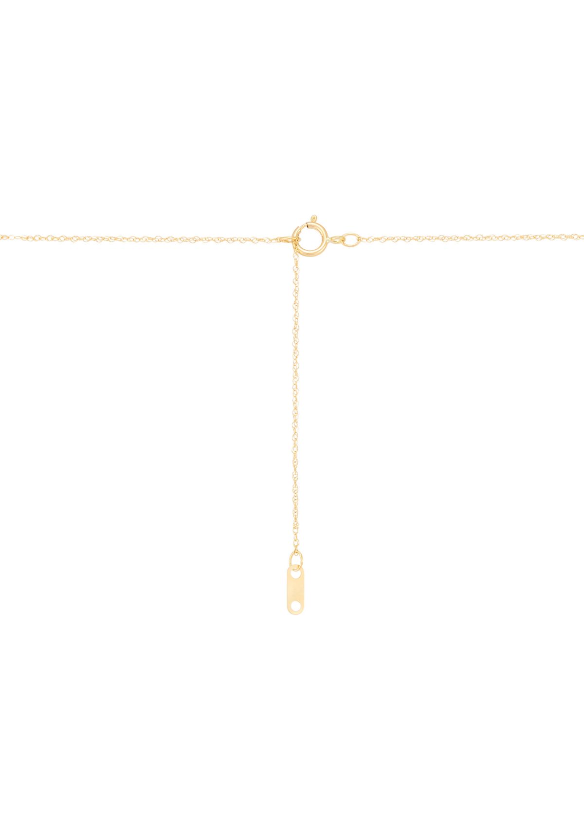Nephrite Jade and 1/10 ct. t.w. Diamond Necklace in 10K Yellow Gold