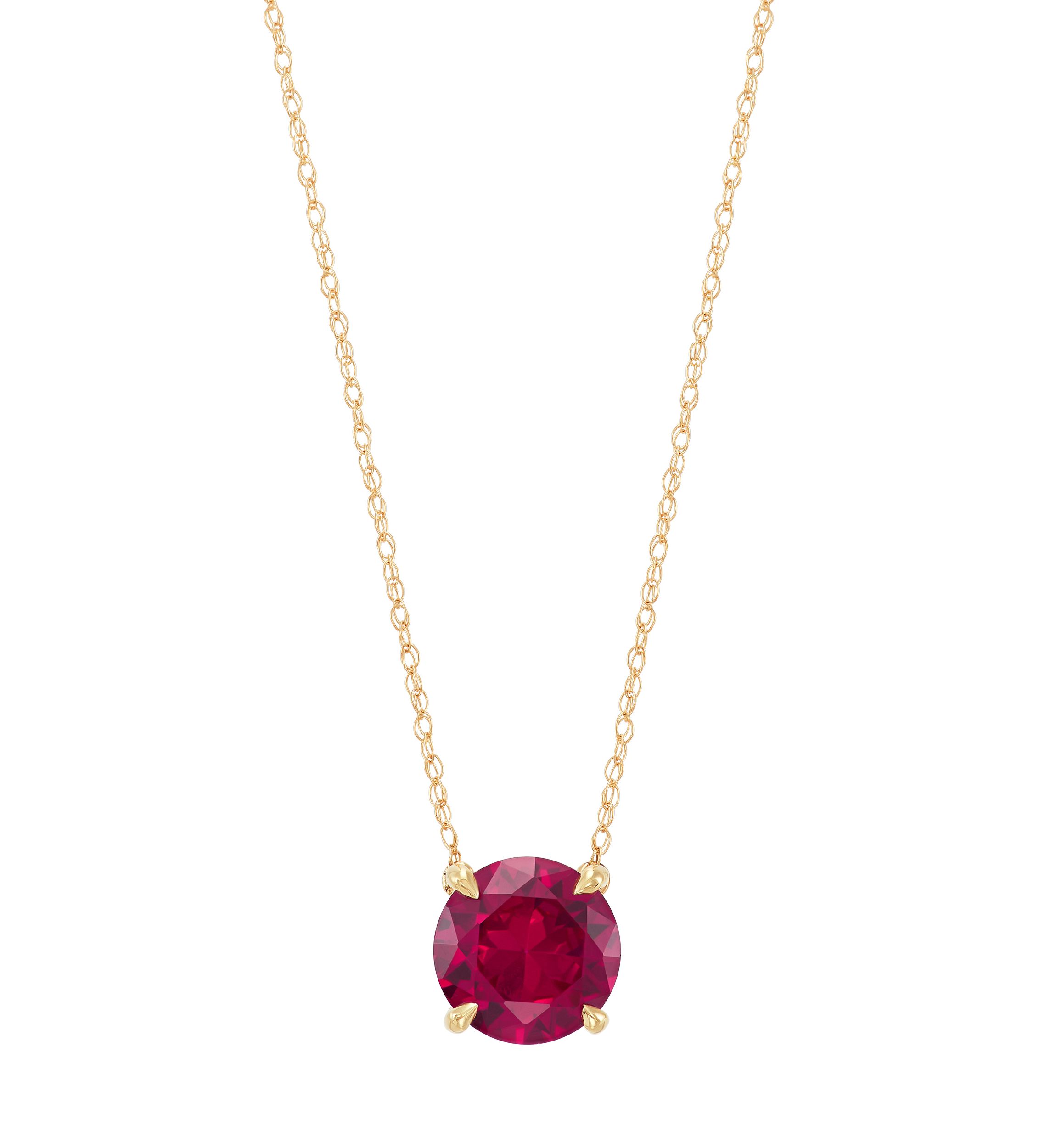 Lab Grown Necklace in 10K Yellow Gold