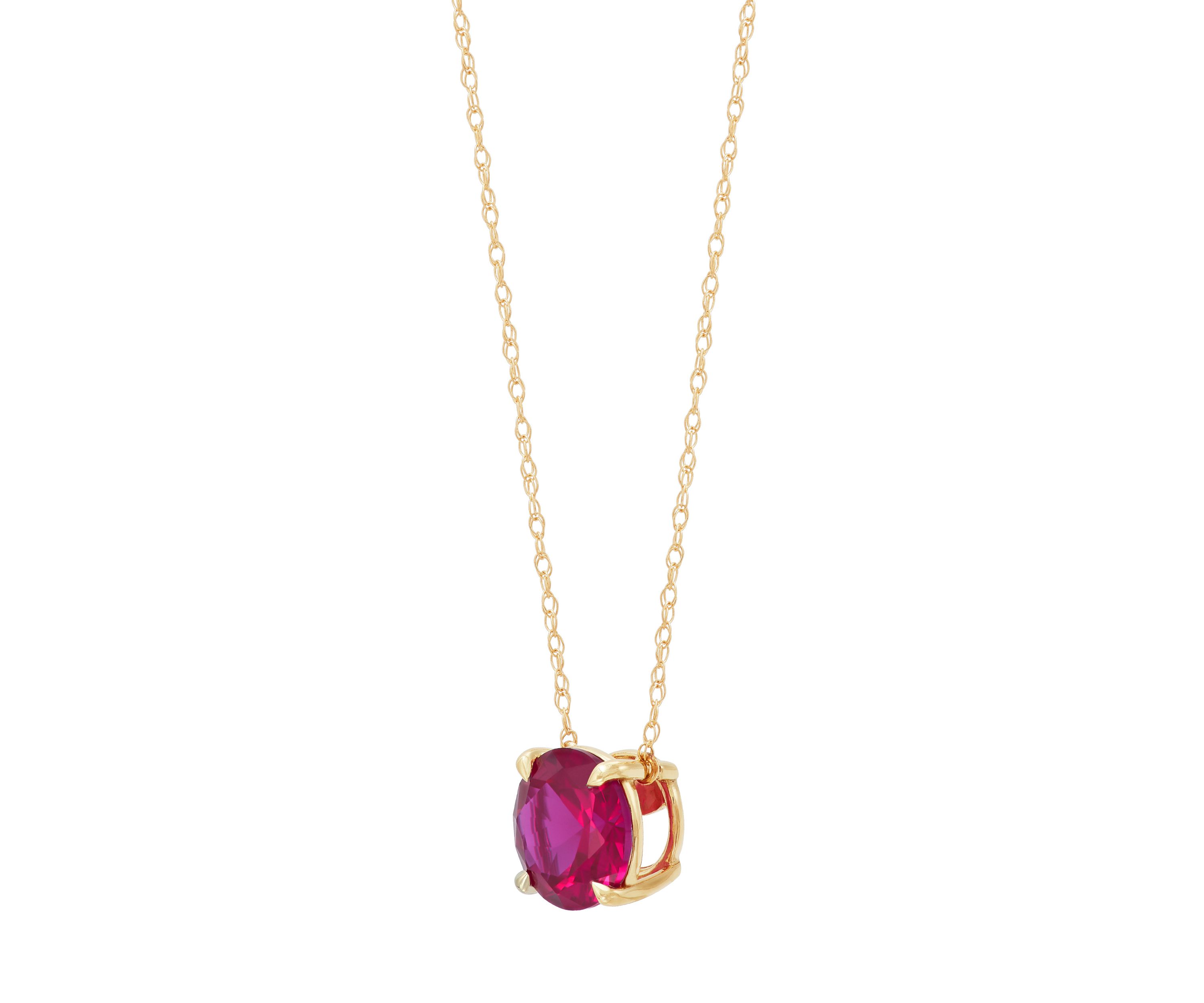 Lab Grown Necklace in 10K Yellow Gold