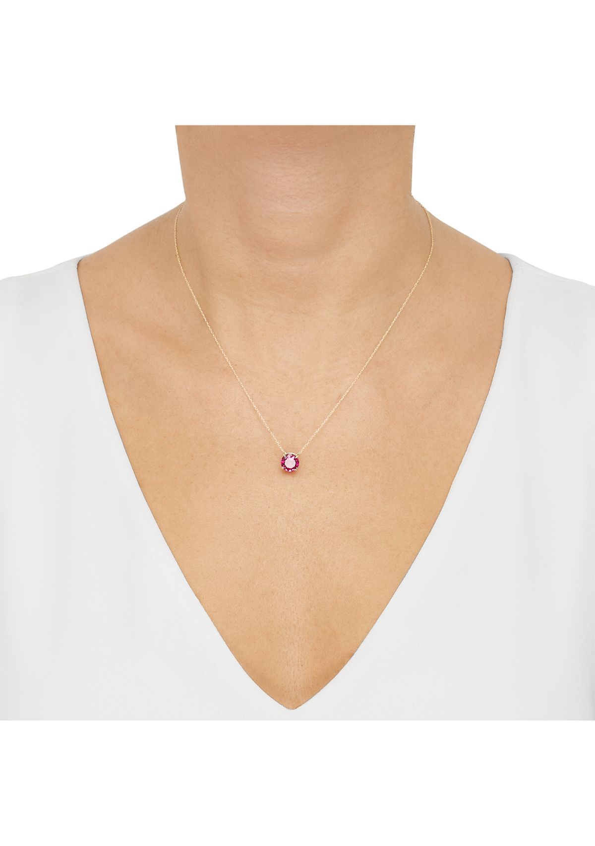 Lab Grown Necklace in 10K Yellow Gold