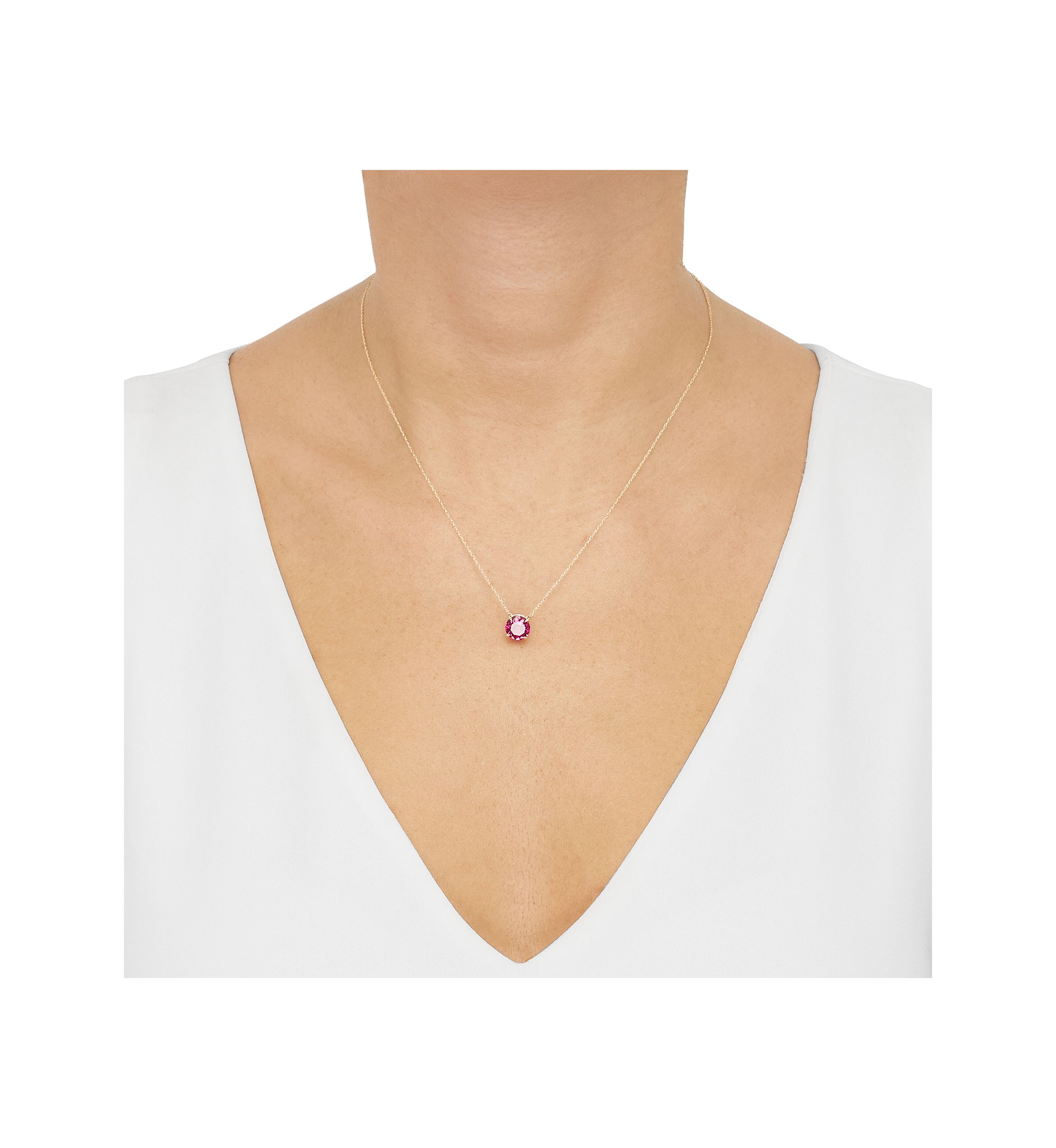 Lab Grown Necklace in 10K Yellow Gold