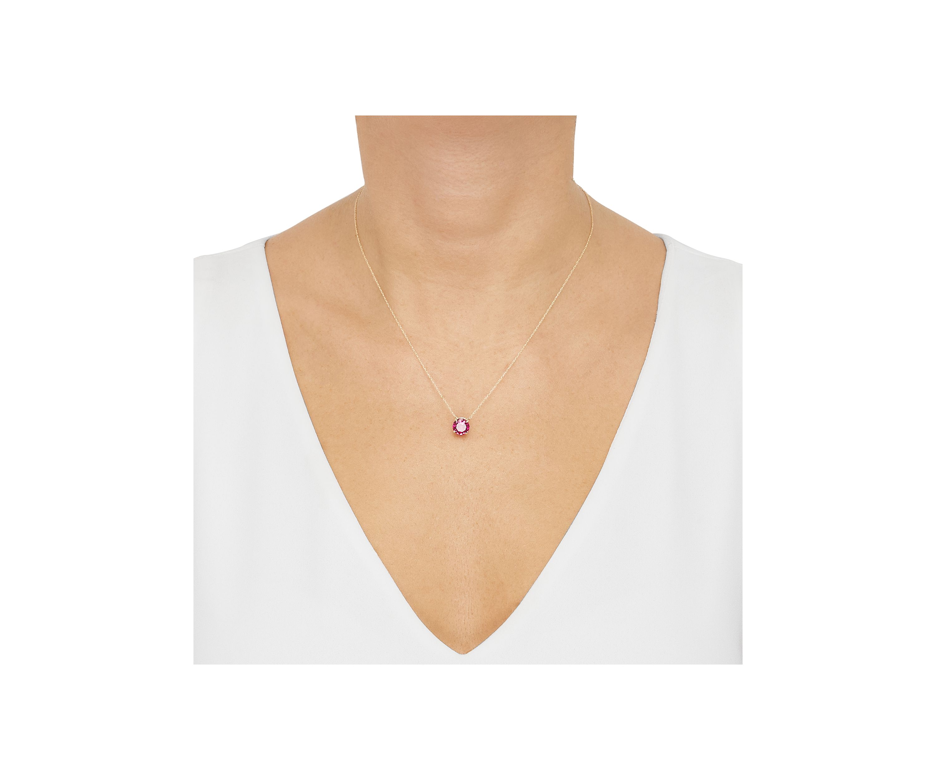 Lab Grown Necklace in 10K Yellow Gold