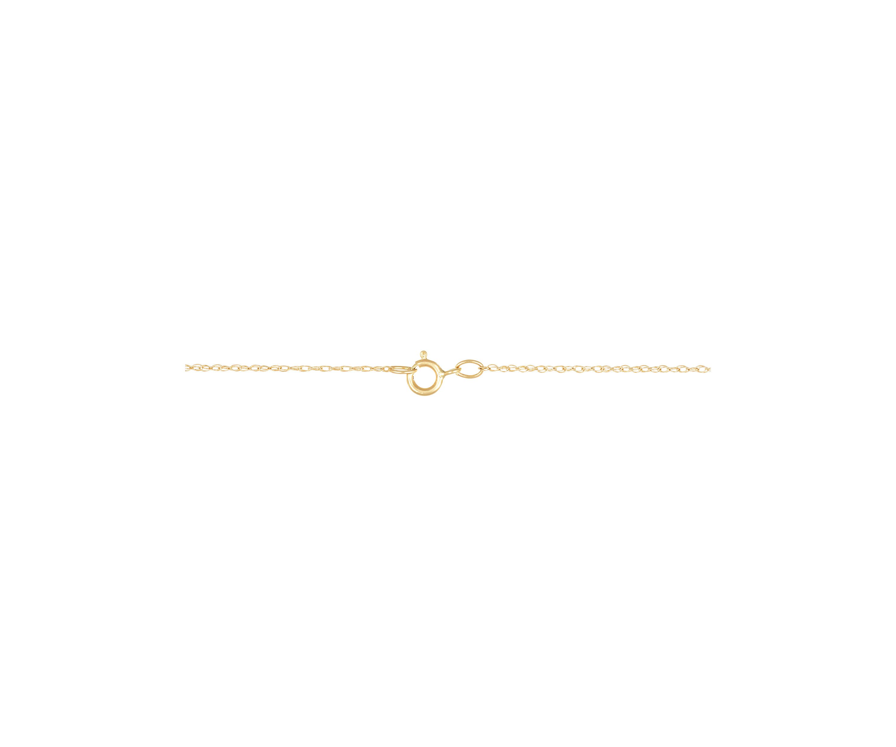 Lab Grown White Sapphire Pendant Necklace with 18" Rope Chain in 10K Yellow Gold