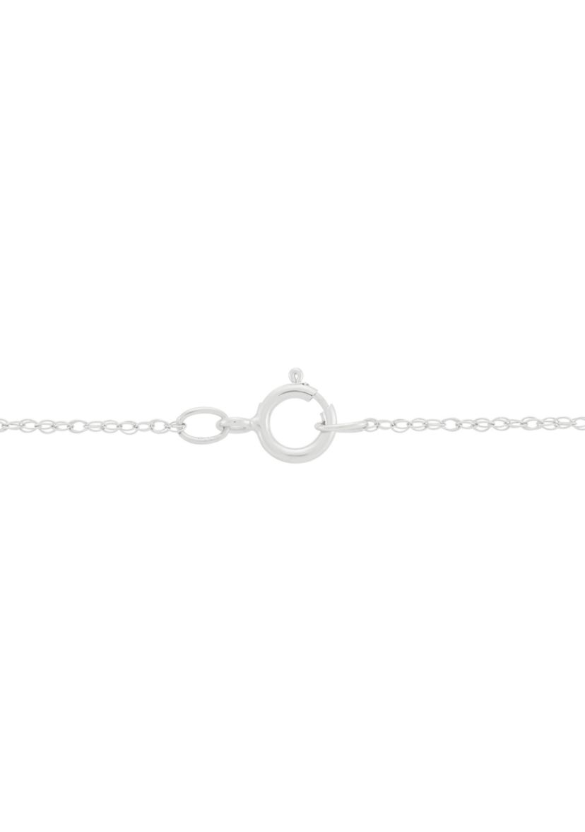 Diamond Accent and Multi Blue Topaz Necklace in 10K White Gold