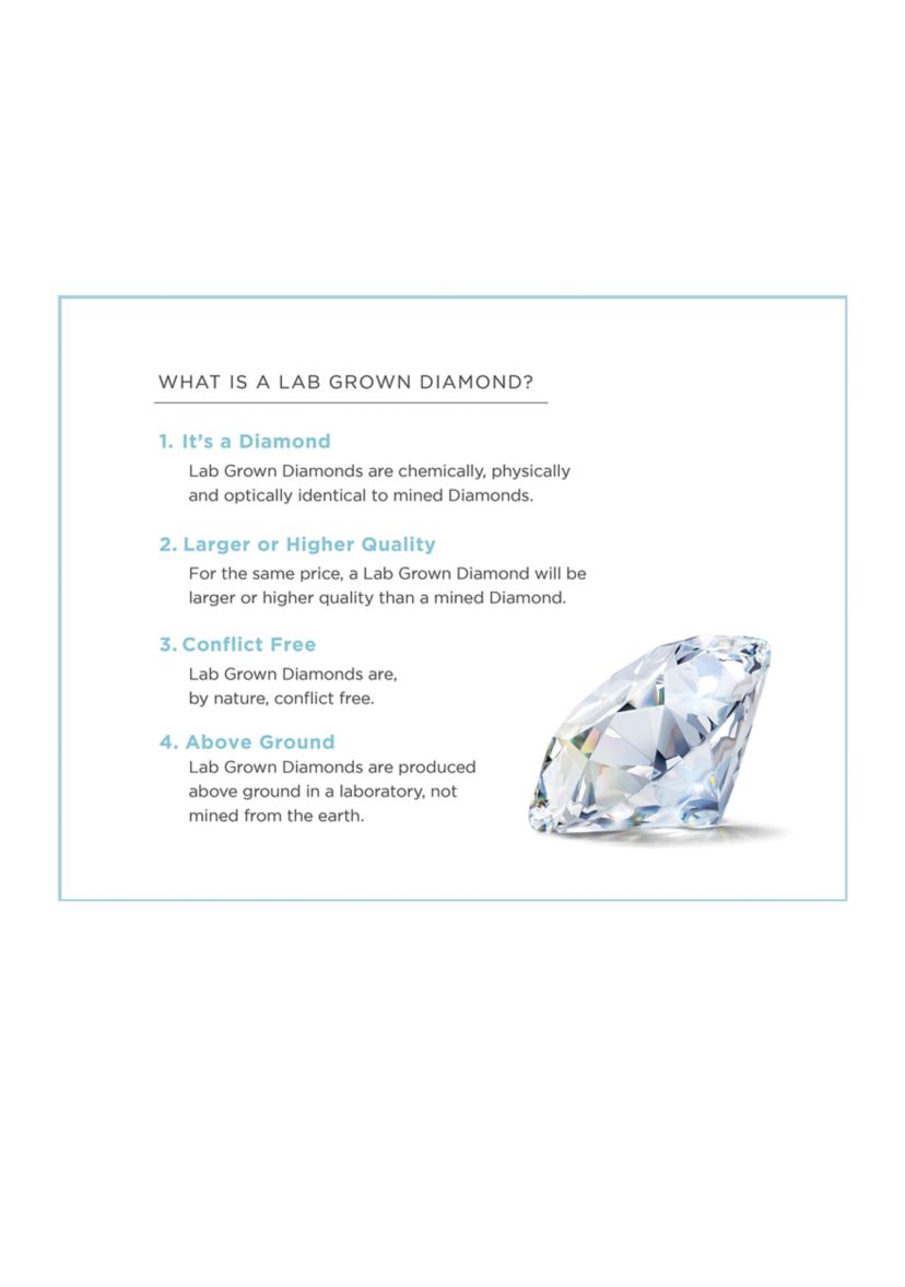 Lab Created Sapphire and 1/2 ct. t.w. Lab Created Diamond Earring in 10K White Gold