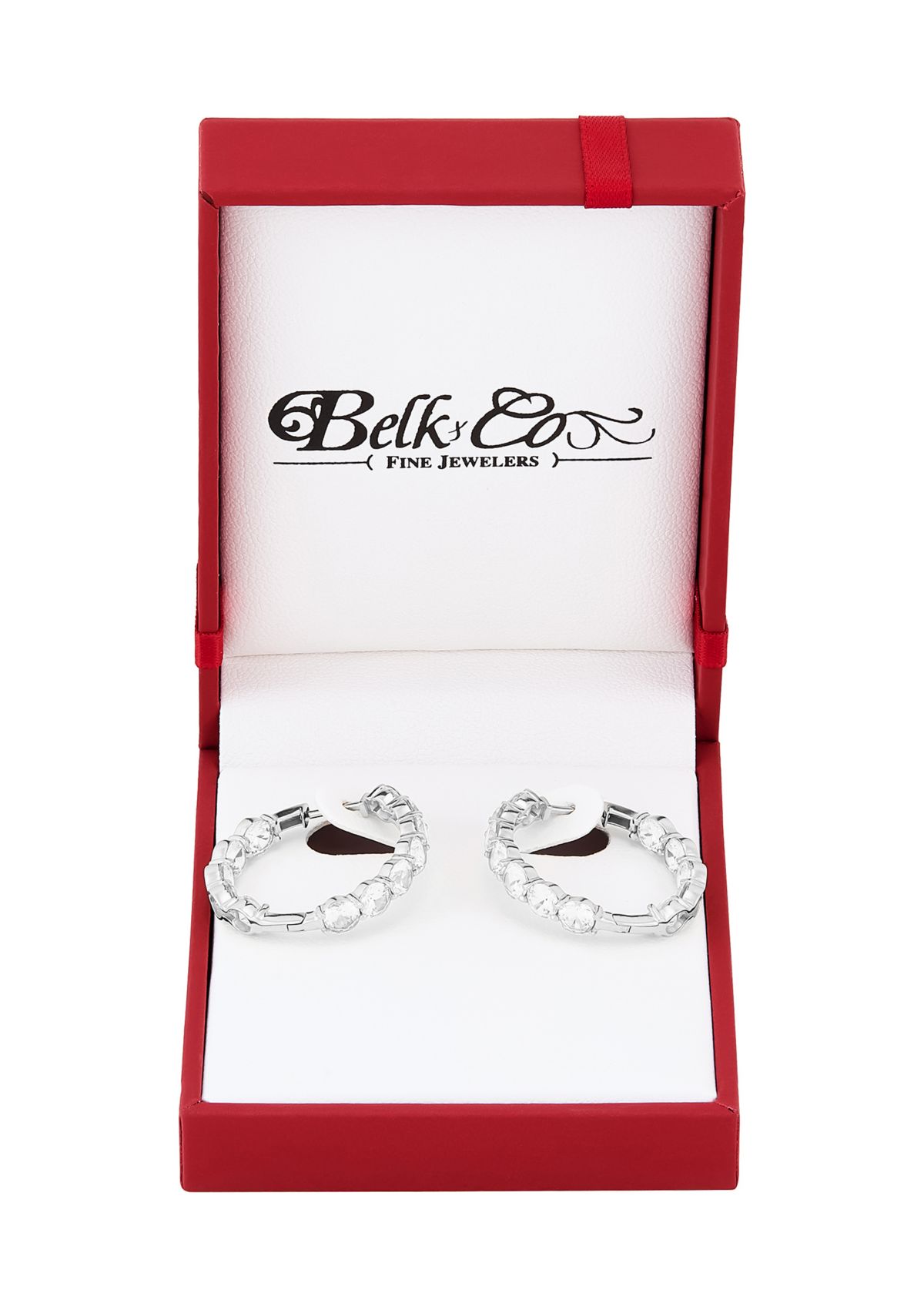 6 ct. t.w. Lab Grown White Sapphire Hoop Earrings in Sterling Silver