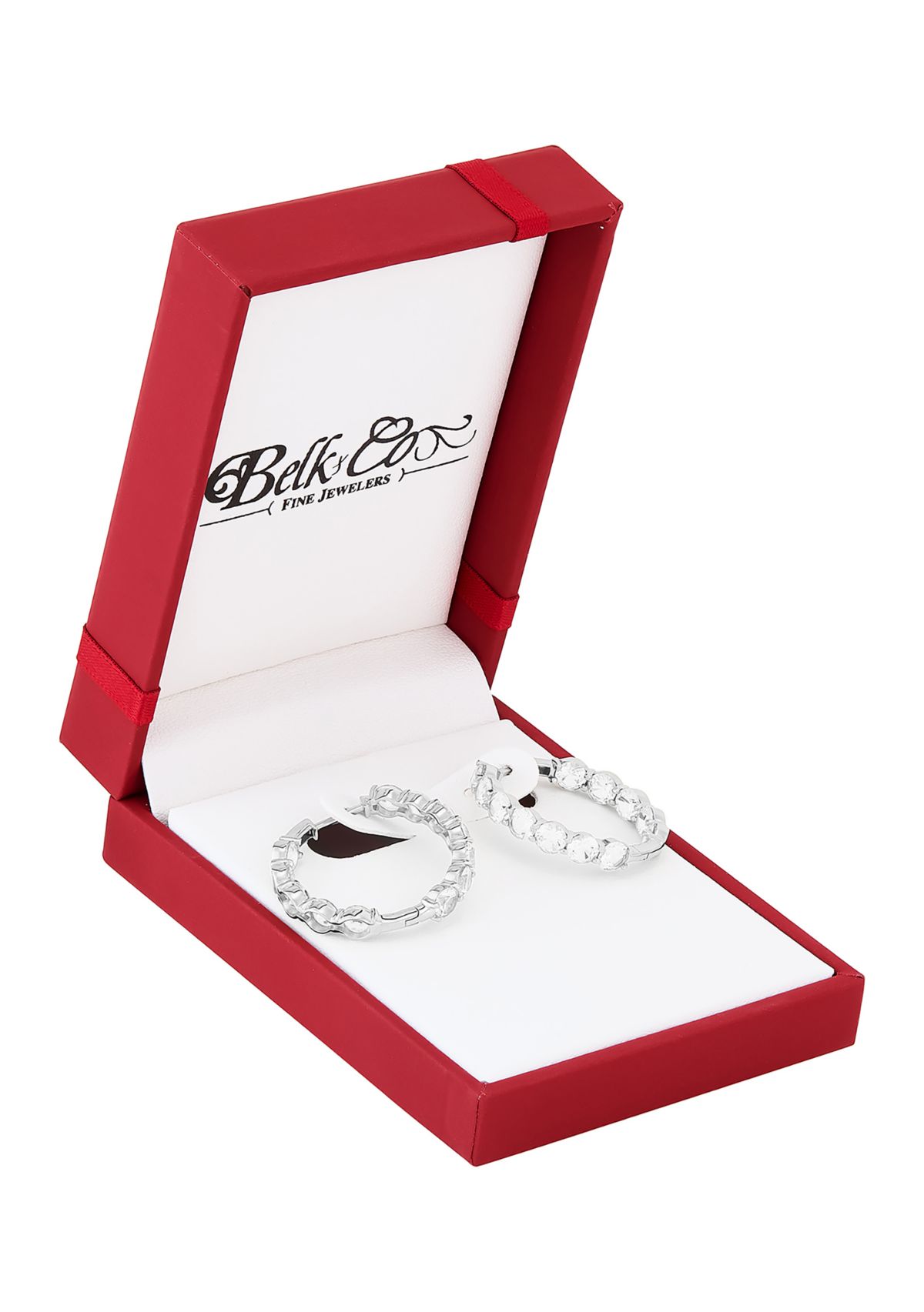 6 ct. t.w. Lab Grown White Sapphire Hoop Earrings in Sterling Silver