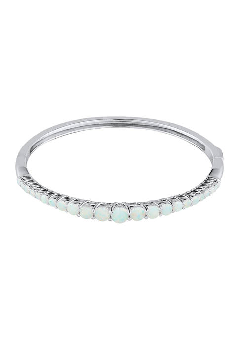 1.85 ct. t.w. Lab Created Opal Bangle in Sterling Silver