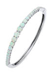 1.85 ct. t.w. Lab Created Opal Bangle in Sterling Silver