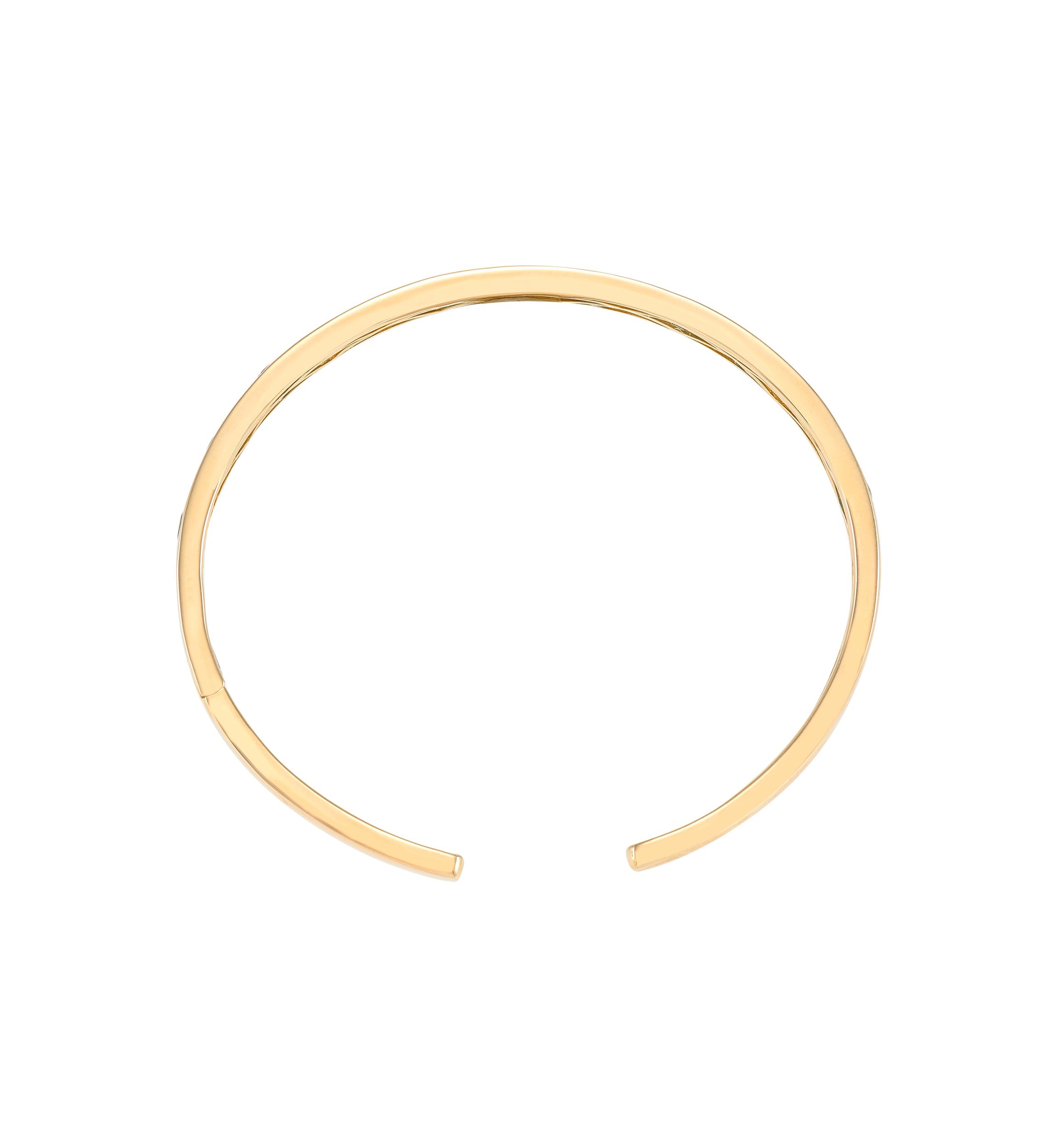 1.98 ct. t.w. Lab Grown White Sapphire Cuff Bangle in Gold over Sterling Silver