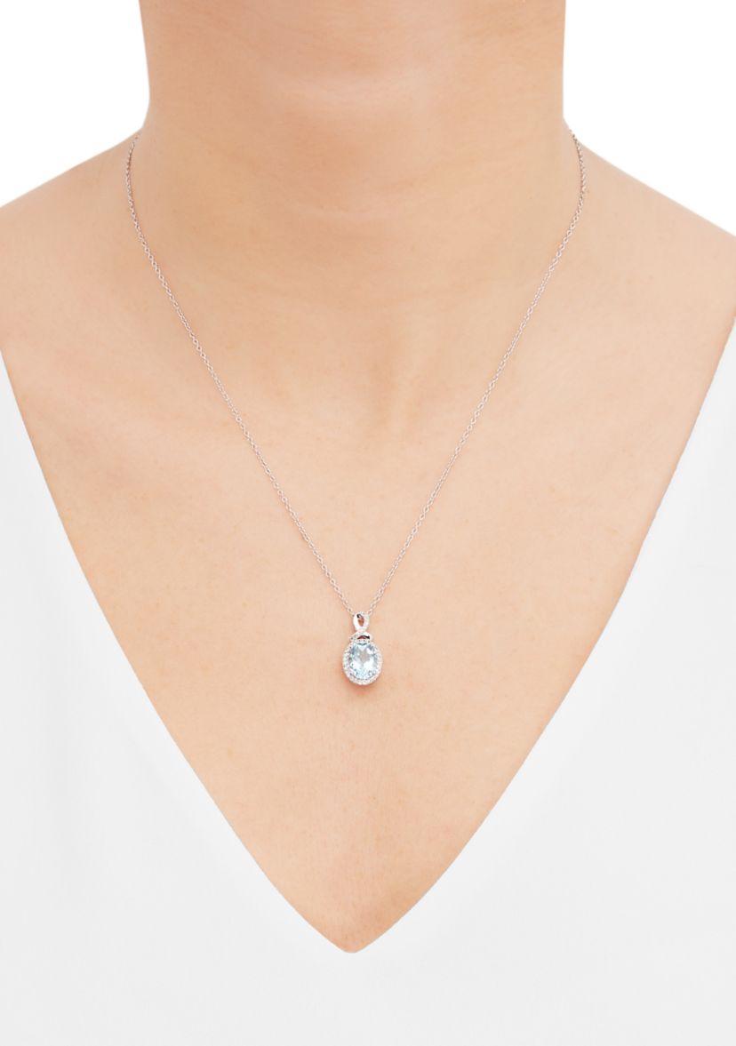 Sky Blue Topaz and Created White Sapphire Earrings/Necklace/Ring Set in Sterling Silver