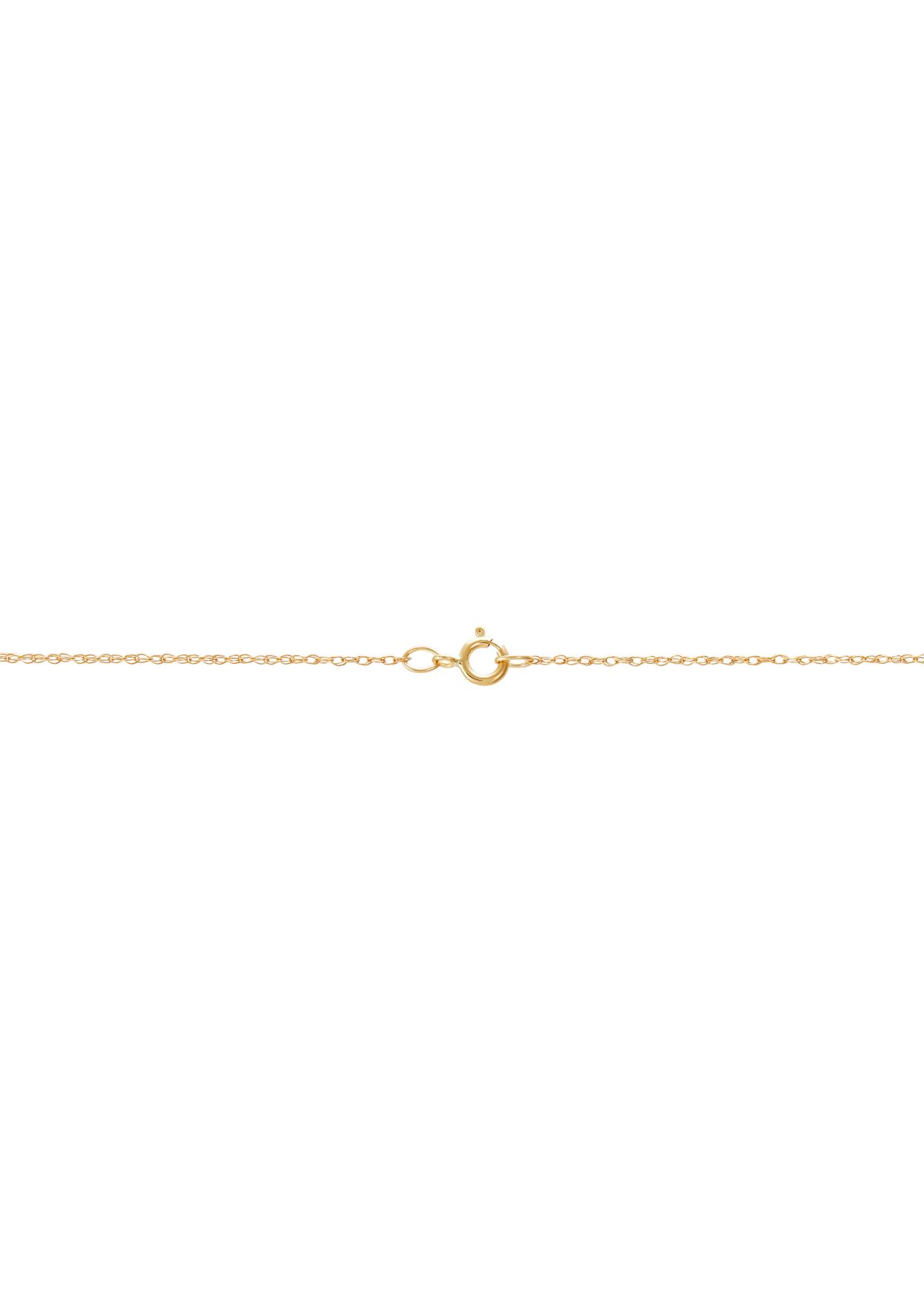 3/4 ct. t.w. Lab Created Emerald and Lab Created White Sapphire Pendant Necklace in 10K Yellow Gold
