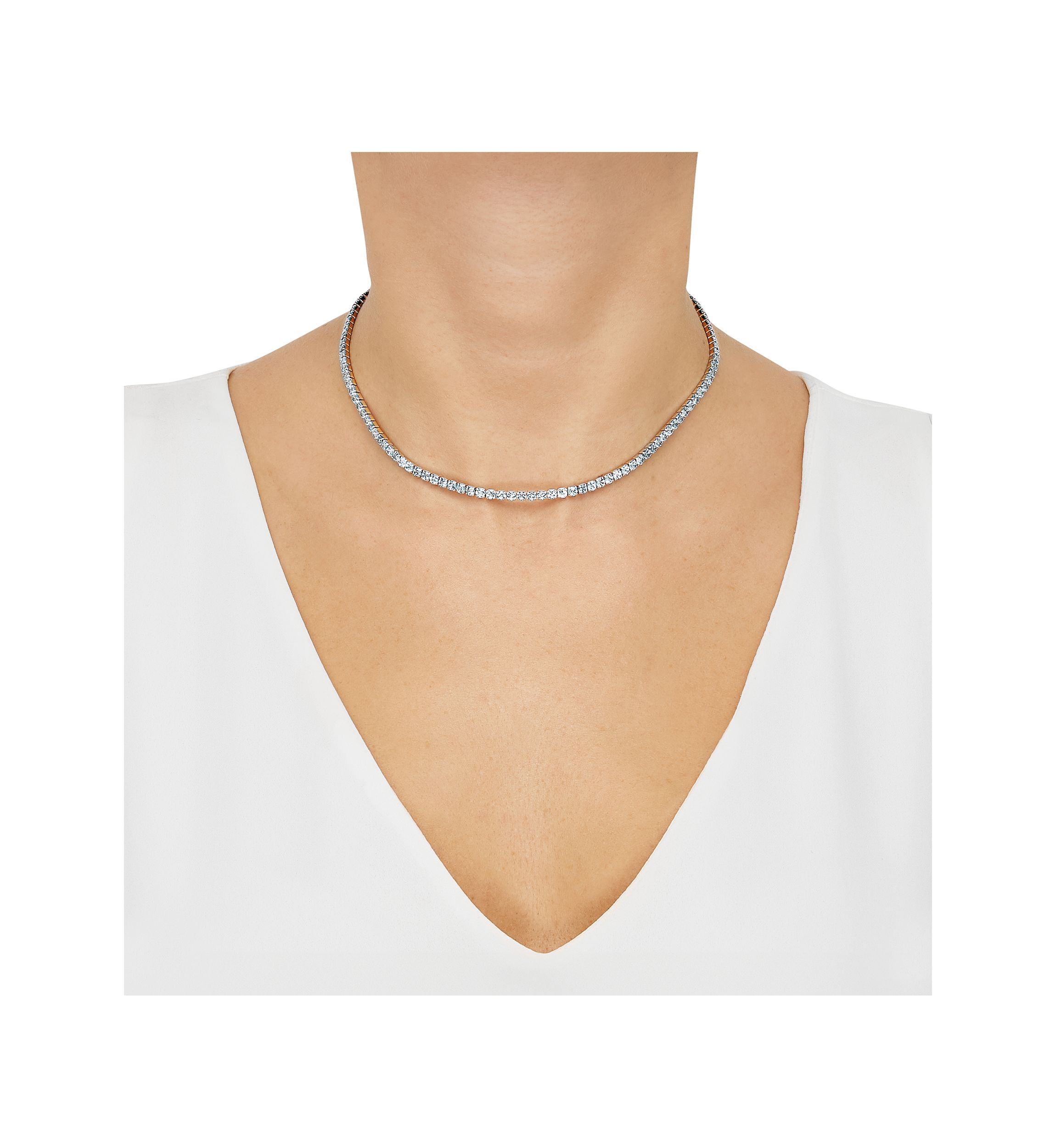 Swiss Blue Topaz Necklace in Sterling Silver