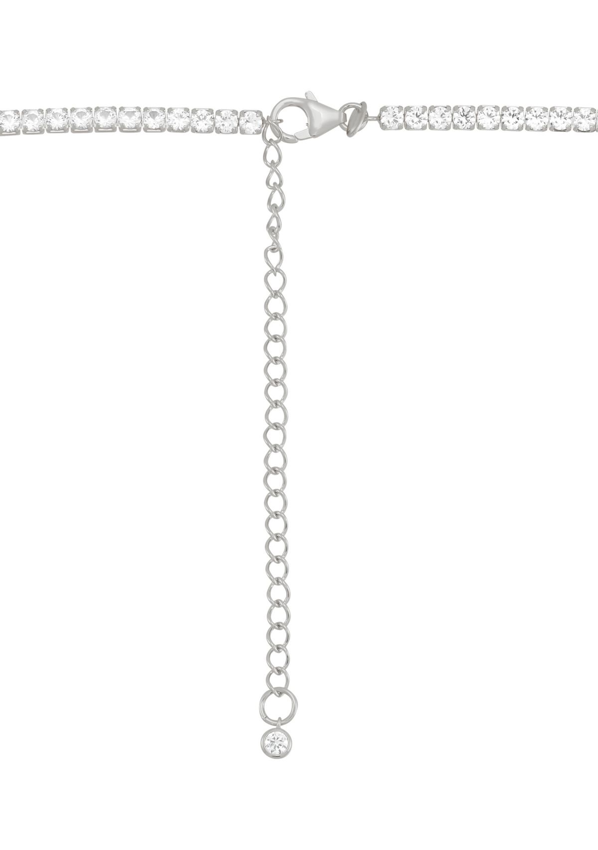 Lab Grown White Sapphire Necklace 