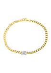 Create White Sapphire Bracelet in Gold Over Sterling Silver