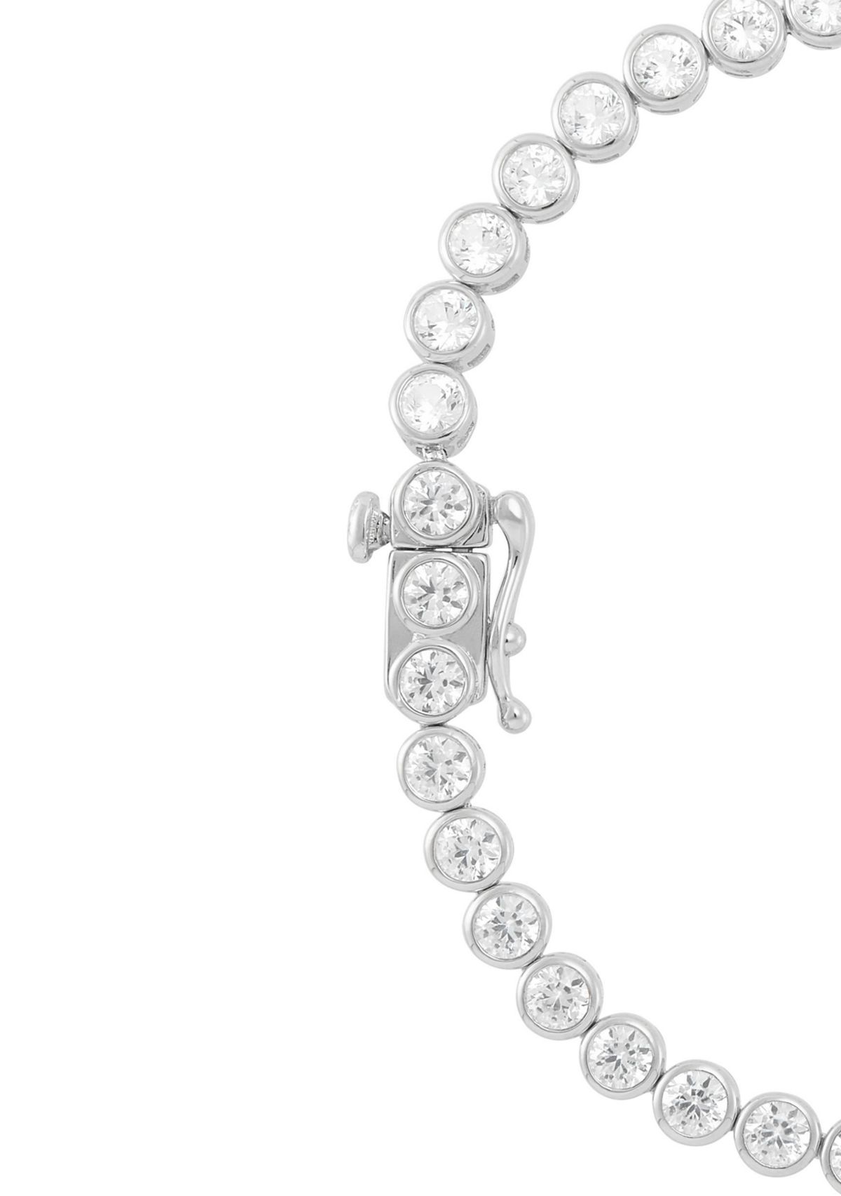 Lab Grown White Sapphire Tennis Bracelet in Sterling Silver