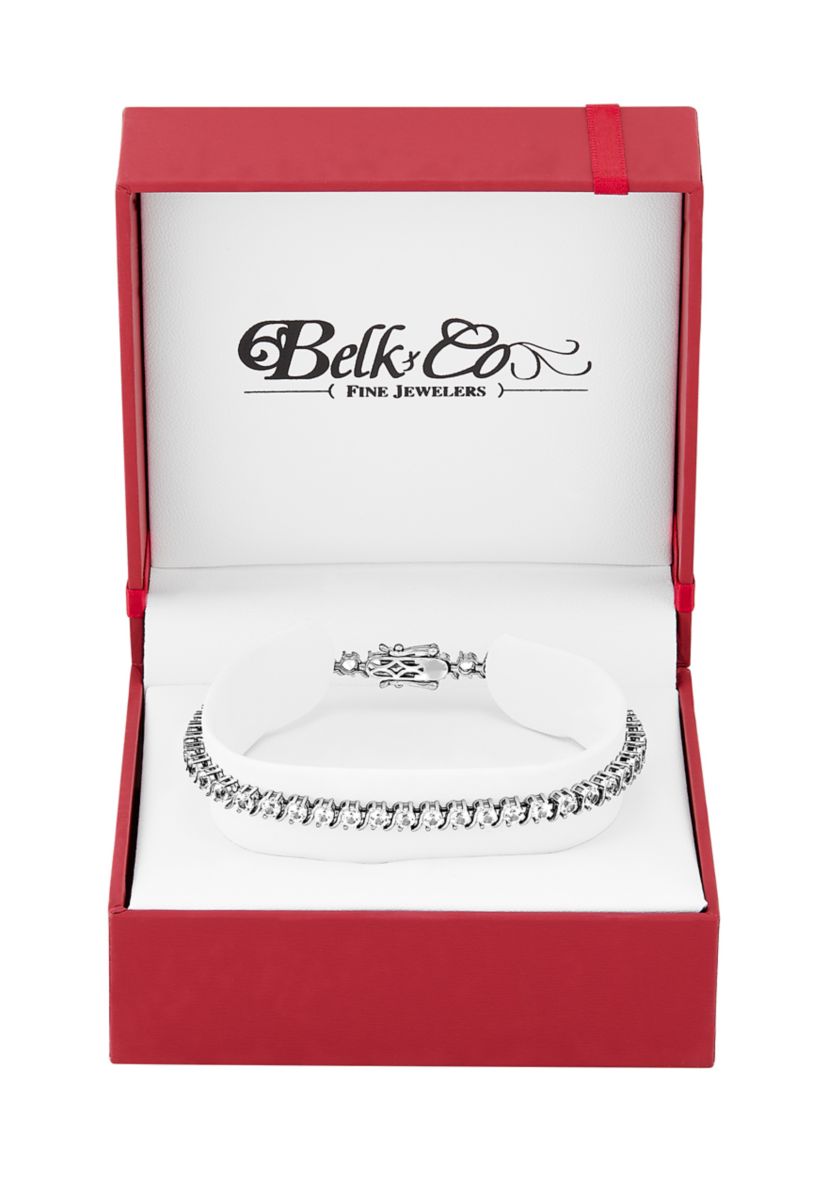 7.52 ct. t.w. Lab Grown White Sapphire Tennis Bracelet in Sterling Silver