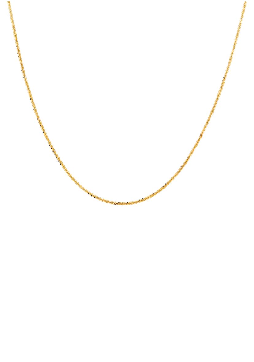 1.25 Millimeter Twist Criss Cross 021 Gauge Chain in 14K Yellow Gold