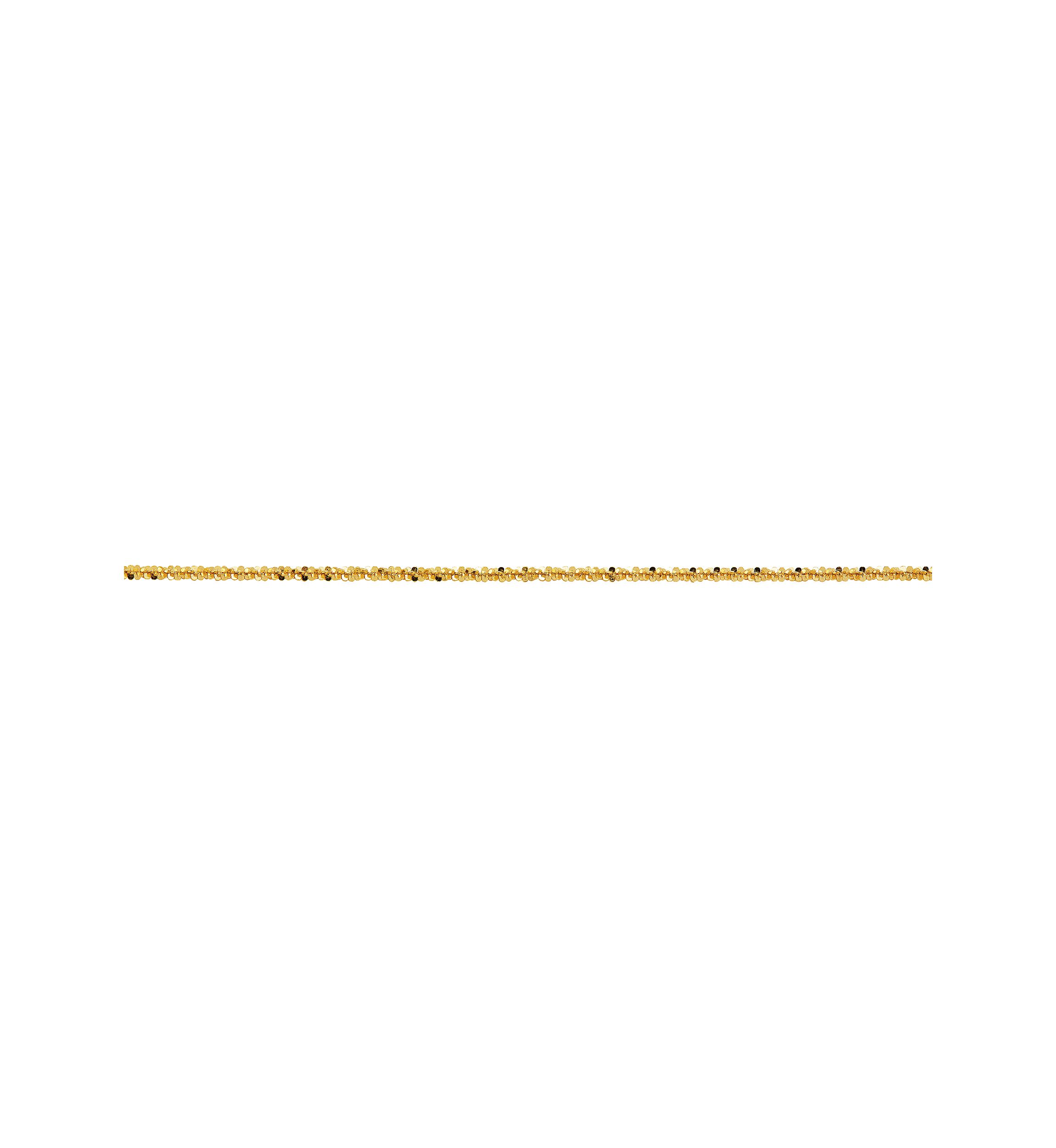 1.25 Millimeter Twist Criss Cross 021 Gauge Chain in 14K Yellow Gold