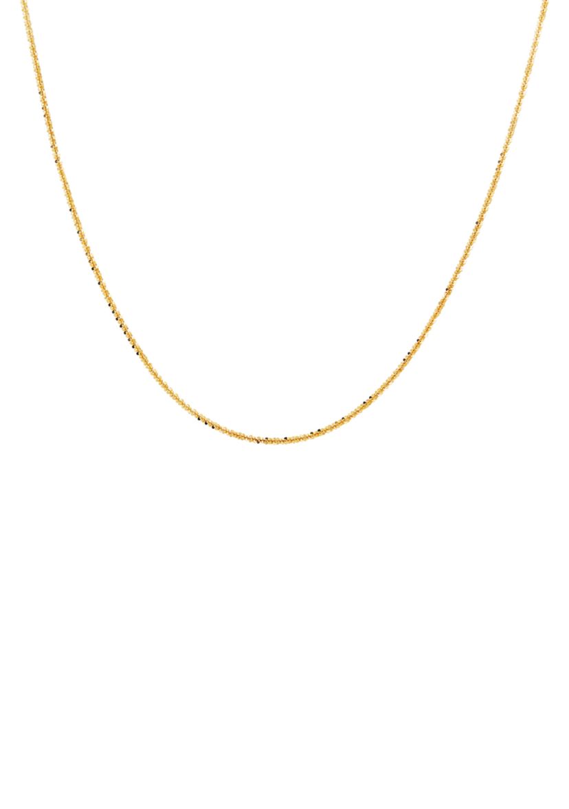 1.25 Millimeter Twist Criss Cross Chain in 14K Yellow Gold