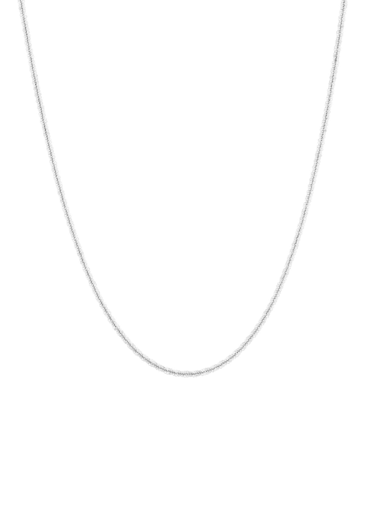 1.25 Millimeter Twist Criss 021 Gauge Chain in 14K White Gold