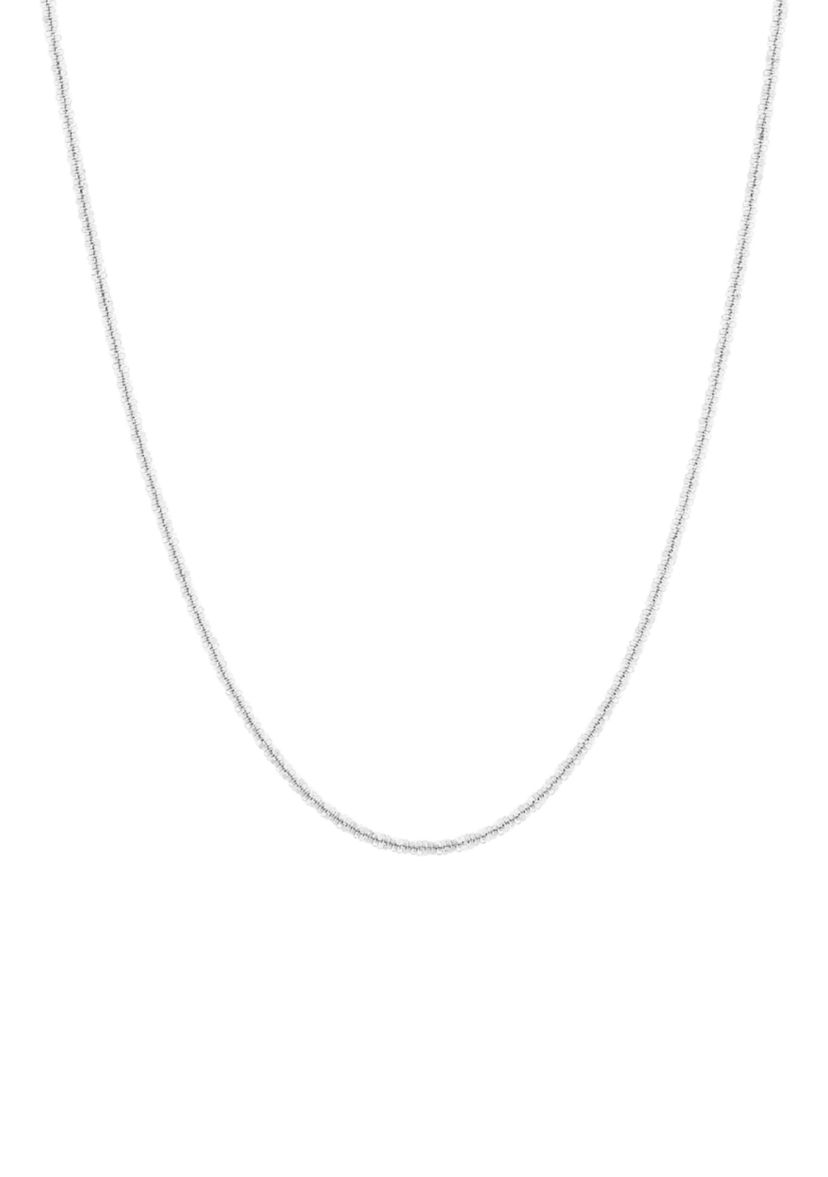 1.25 Millimeter Twist Criss 021 Gauge Chain in 14K White Gold