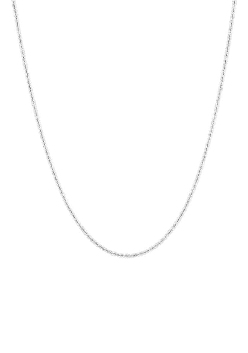 1.25 Millimeter Twist Criss Cross 021 Gauge Chain in 14K White Gold