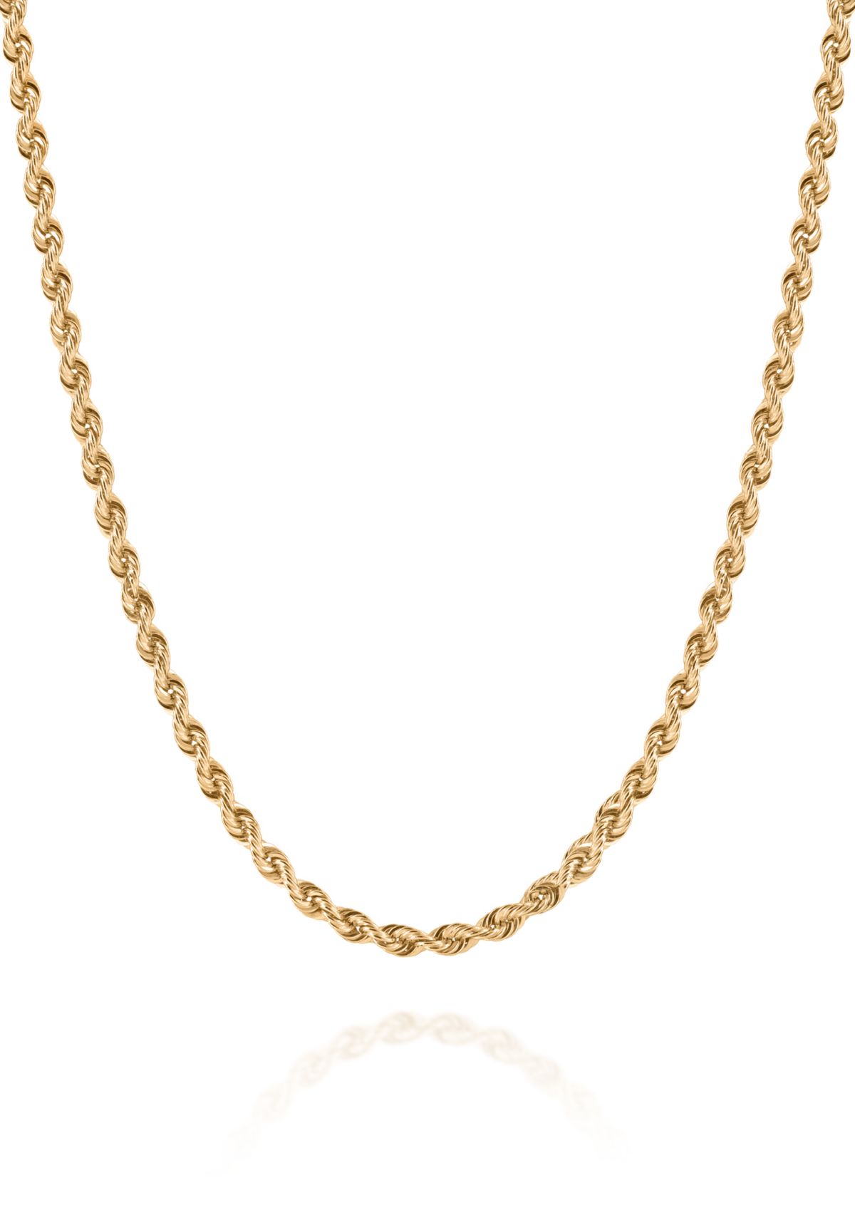 Chain Rope Necklace in 10K Yellow Gold