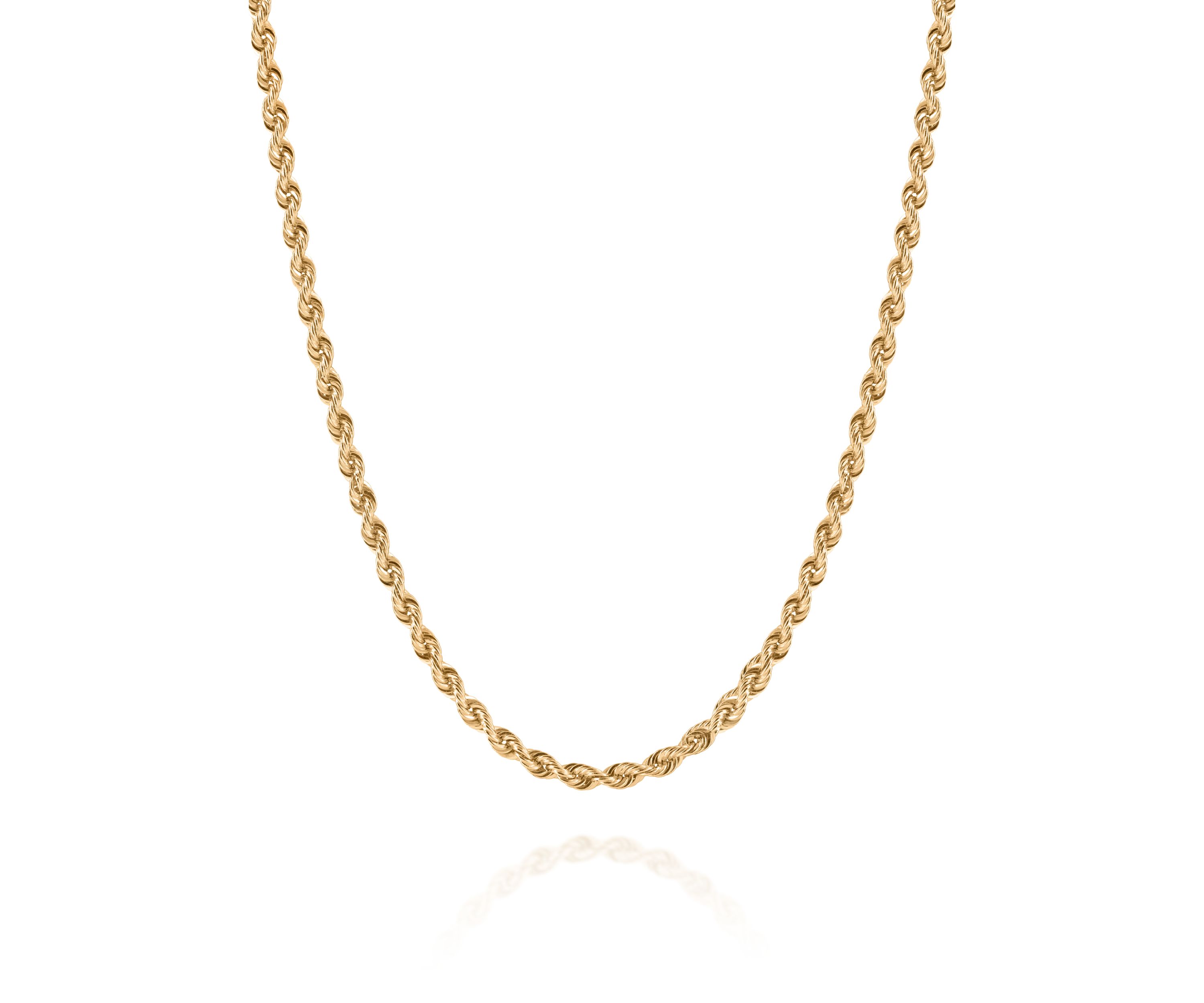 Chain Rope Necklace in 10K Yellow Gold
