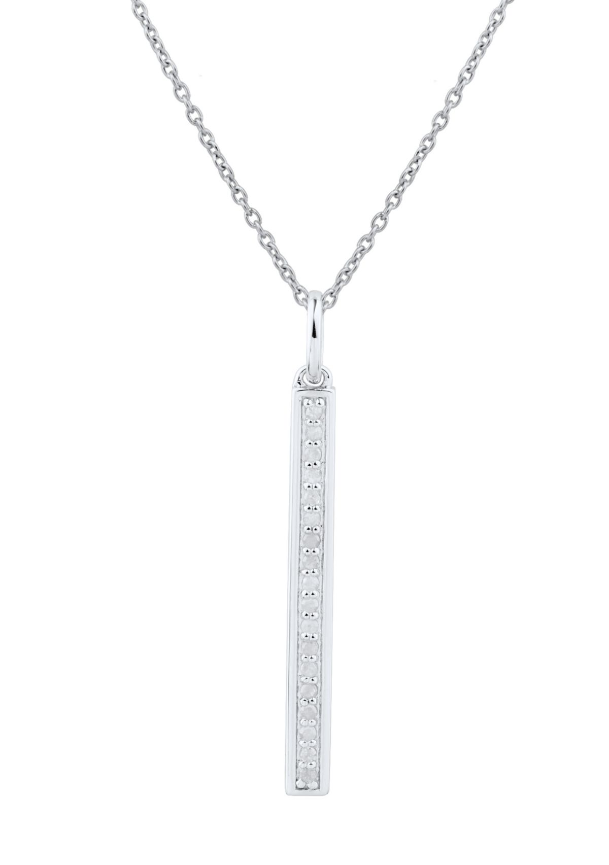 1/4 ct. t.w. Diamond Necklace and Earrings Set in Sterling Silver with 18" Cable Chain