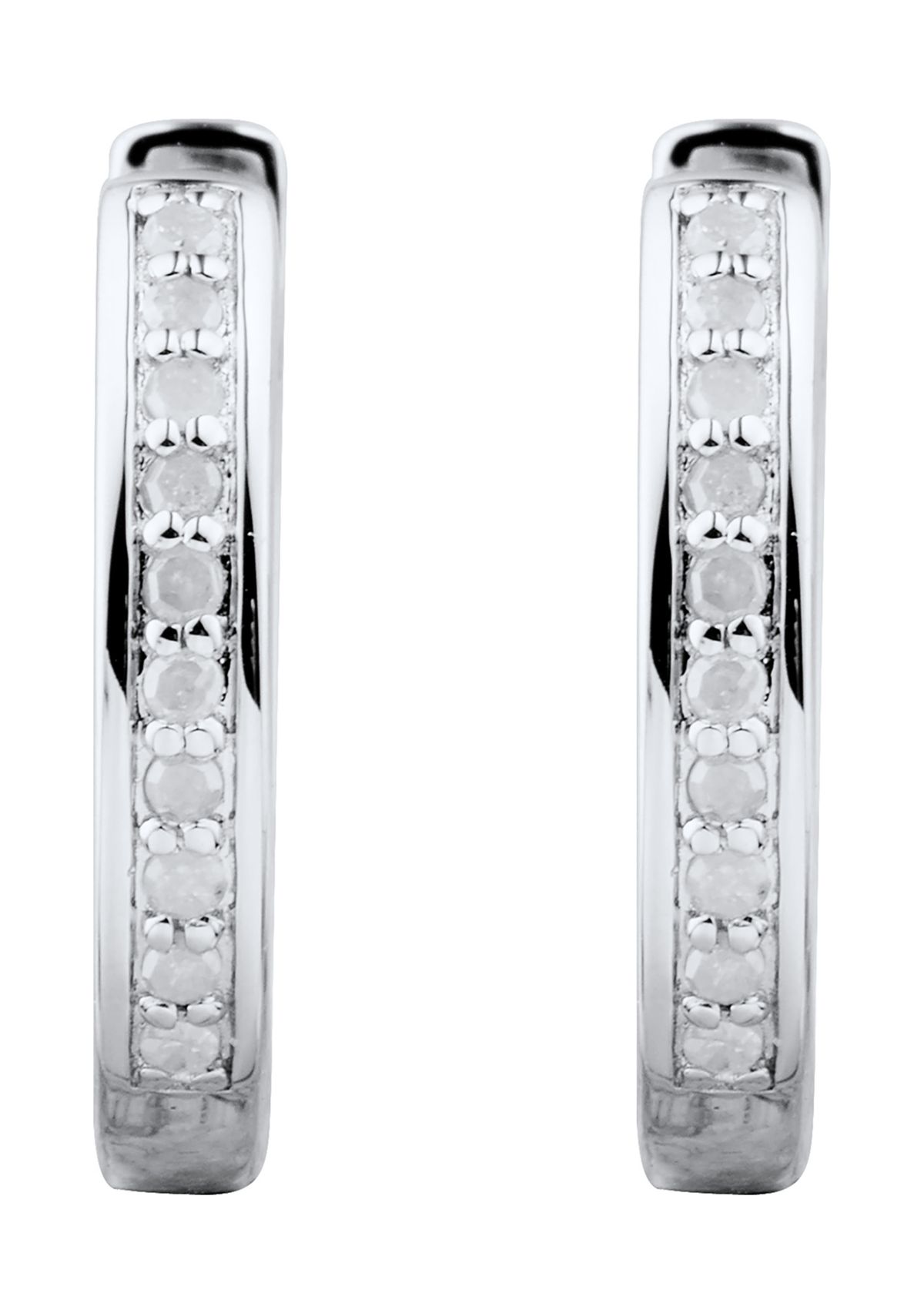 1/4 ct. t.w. Diamond Necklace and Earrings Set in Sterling Silver with 18" Cable Chain