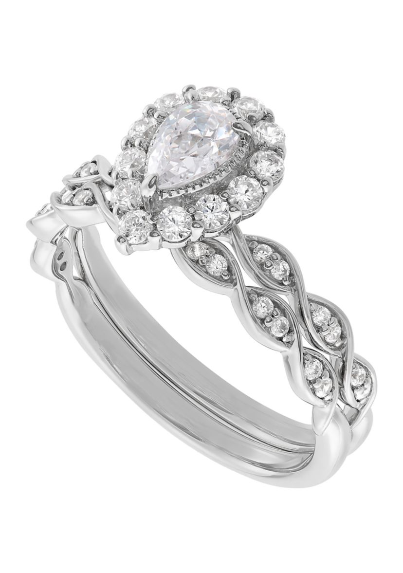 3/4 ct. t.w. Lab Grown Diamond Set Ring in 10K White Gold