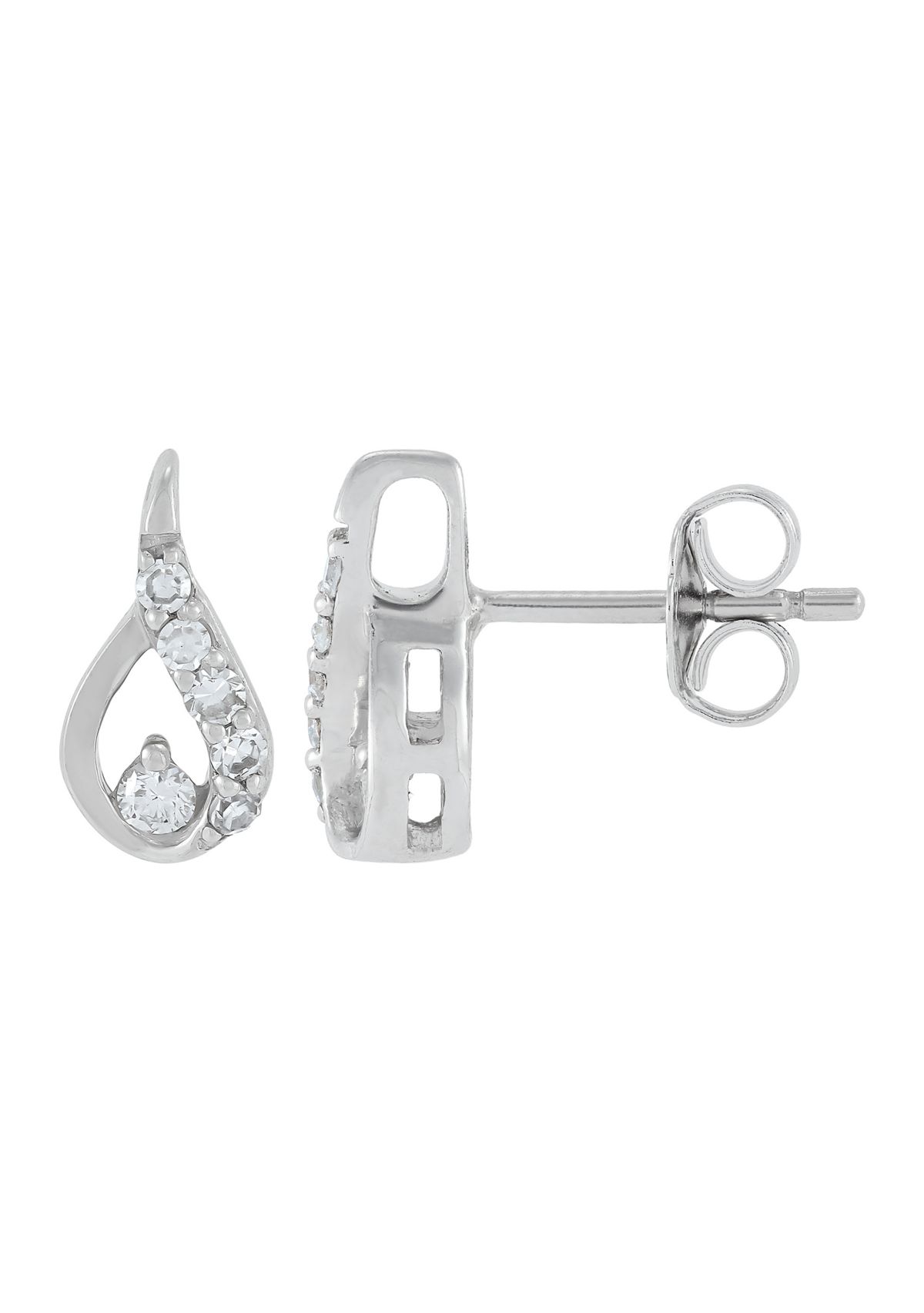 1/4 ct. t.w. Lab Grown Pendant Necklace with 18" Box Chain and Stud Earrings Set in Sterling Silver