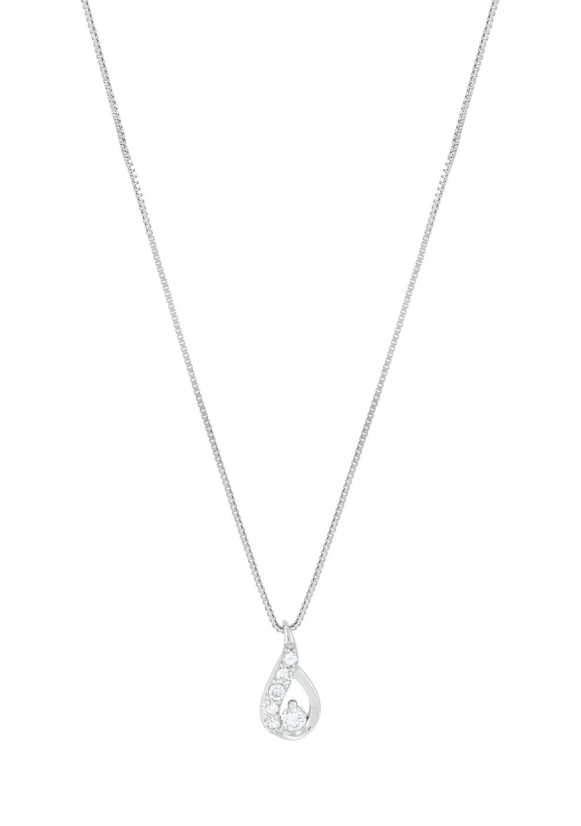 1/4 ct. t.w. Lab Grown Pendant Necklace with 18" Box Chain and Stud Earrings Set in Sterling Silver