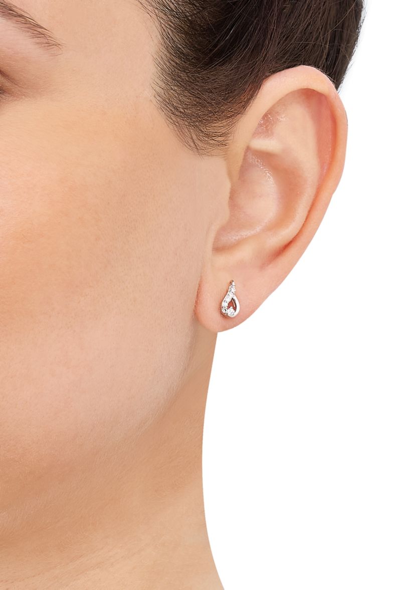 1/4 ct. t.w. Lab Grown Pendant Necklace with 18" Box Chain and Stud Earrings Set in Sterling Silver